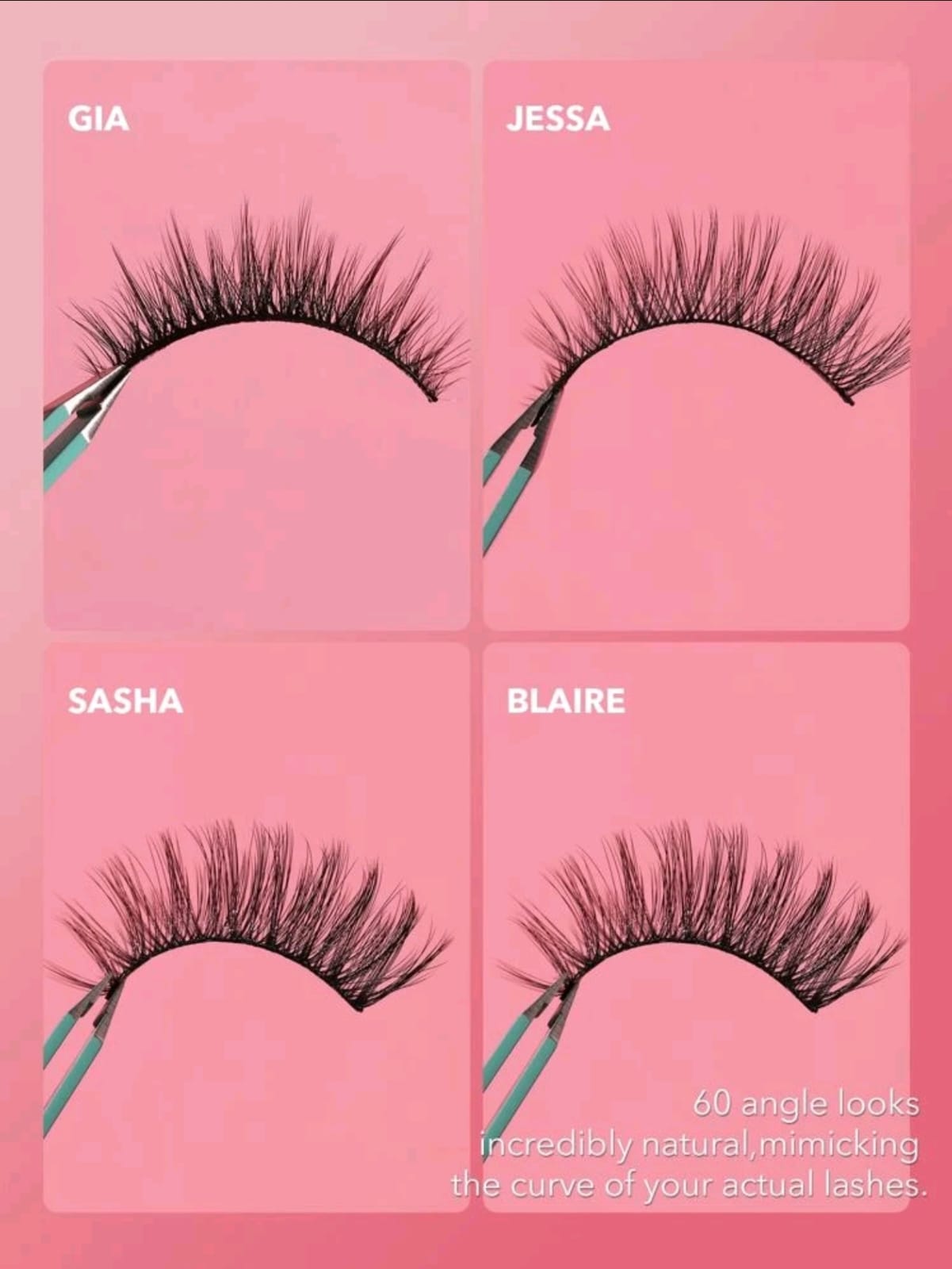SHEGLAM Girl Next Door Natural False Eyelashes-Gia 3 Pairs