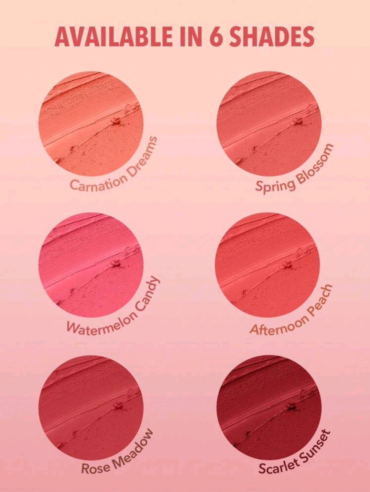 SHEGLAM Cheeky Color Jam 6 Shades Multi-Use Cream Blush Lip Cream Matte