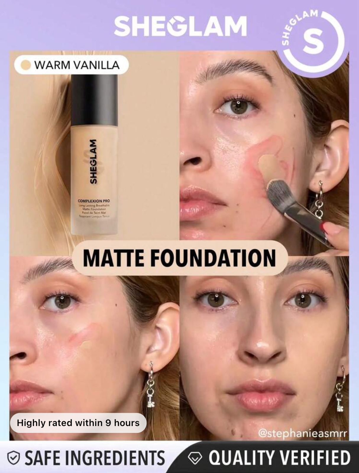 SHEGLAM Complexion Pro Long Lasting Breathable Matte Foundation