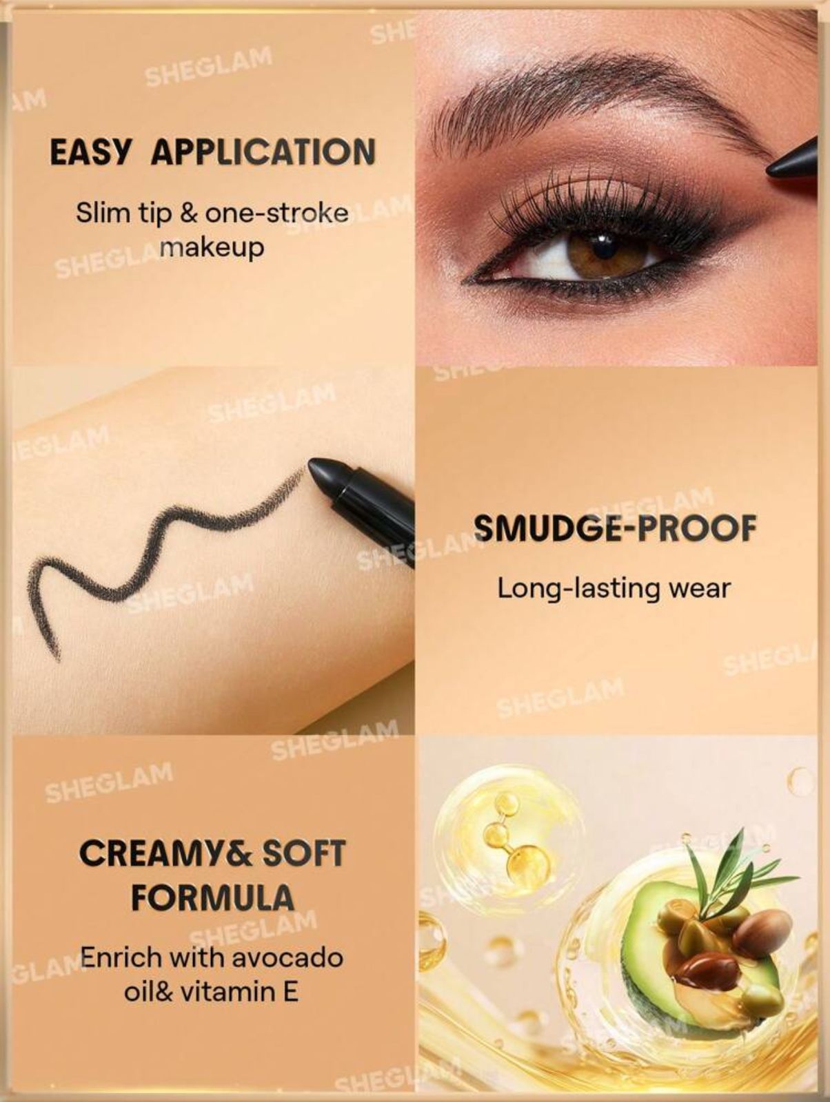 SHEGLAM Bold Moves Kohl Cream Eyeliner Pencil