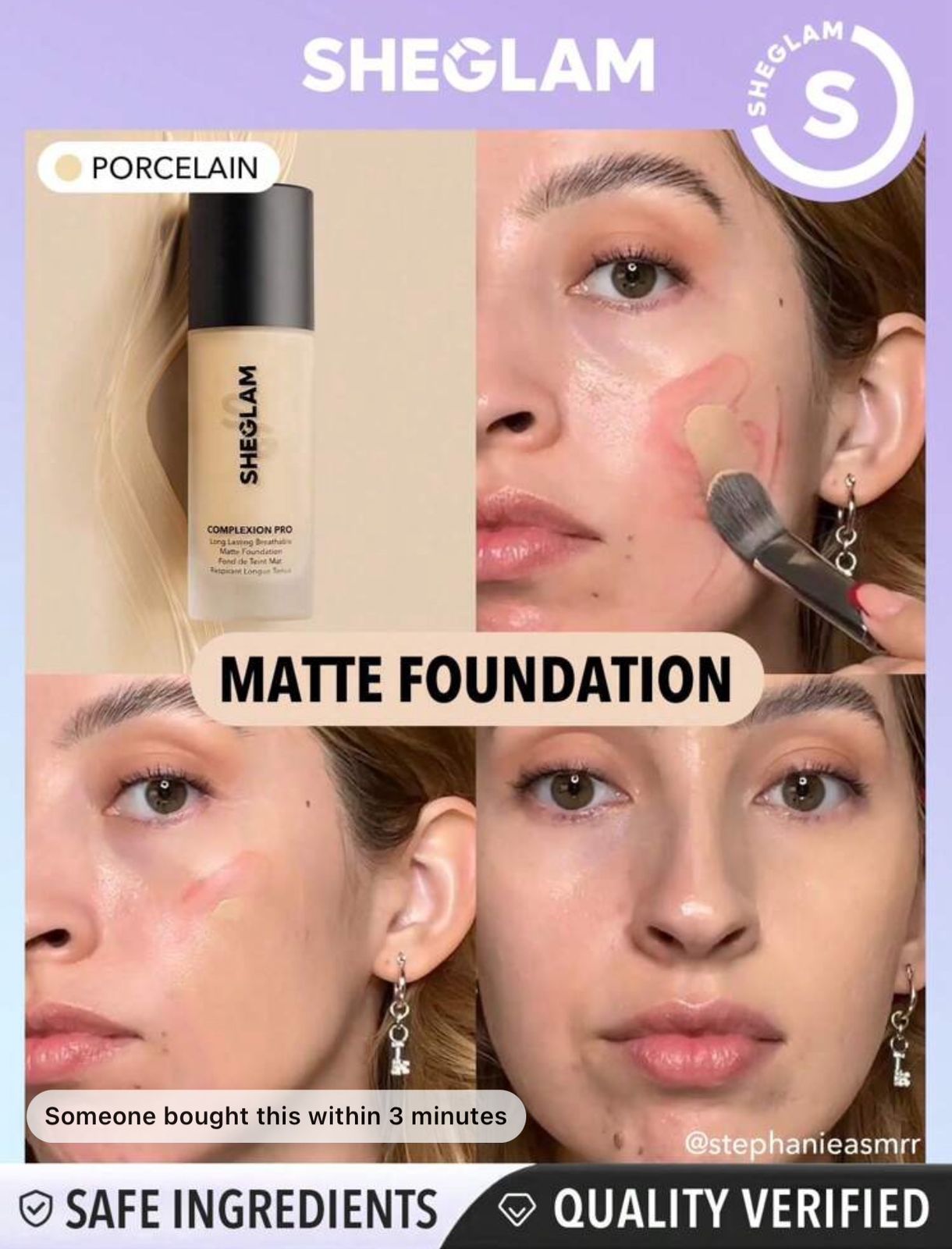 SHEGLAM Complexion Pro Long Lasting Breathable Matte Foundation