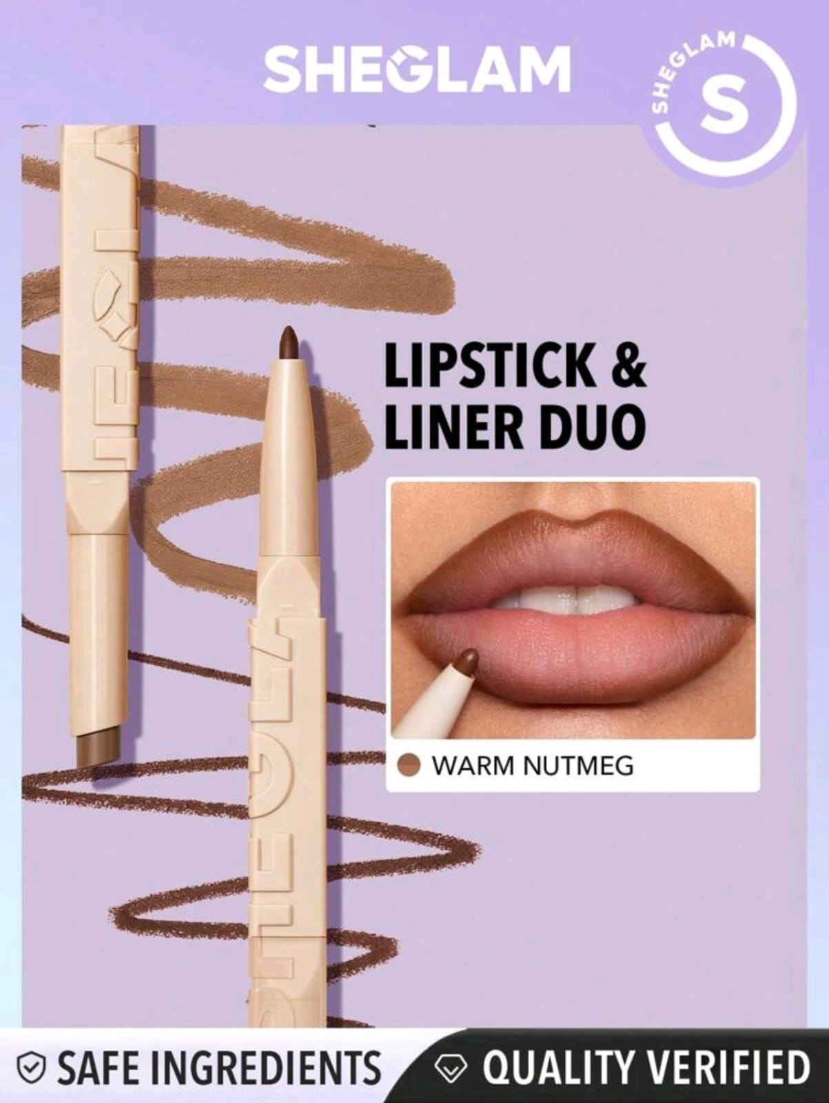 SHEGLAM Glam 101 Lipstick & Liner Duo