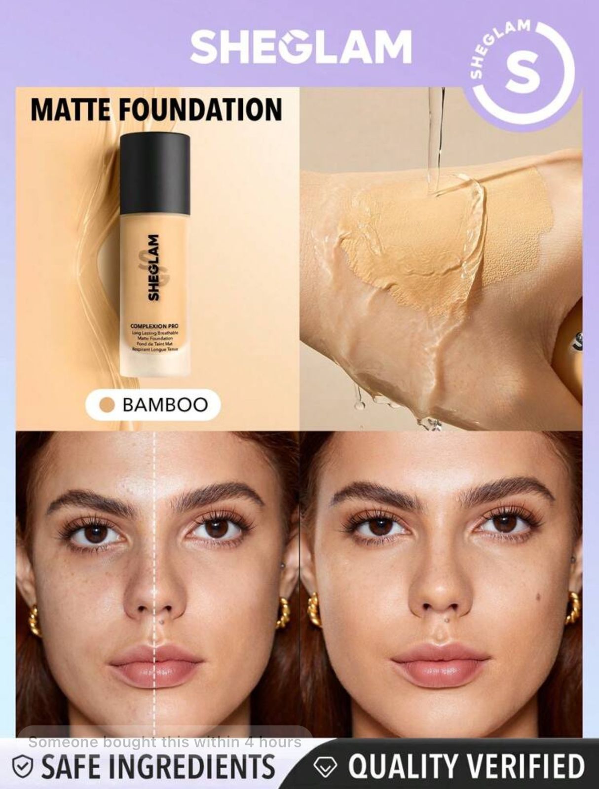 SHEGLAM Complexion Pro Long Lasting Breathable Matte Foundation