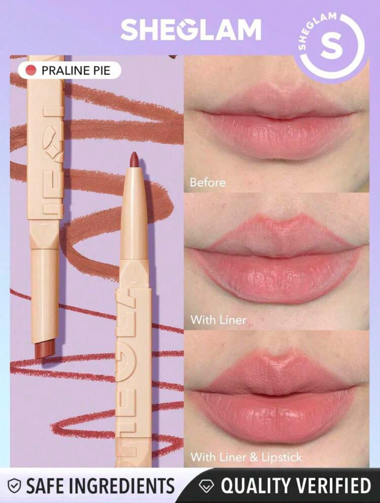 SHEGLAM Glam 101 Lipstick & Liner Duo