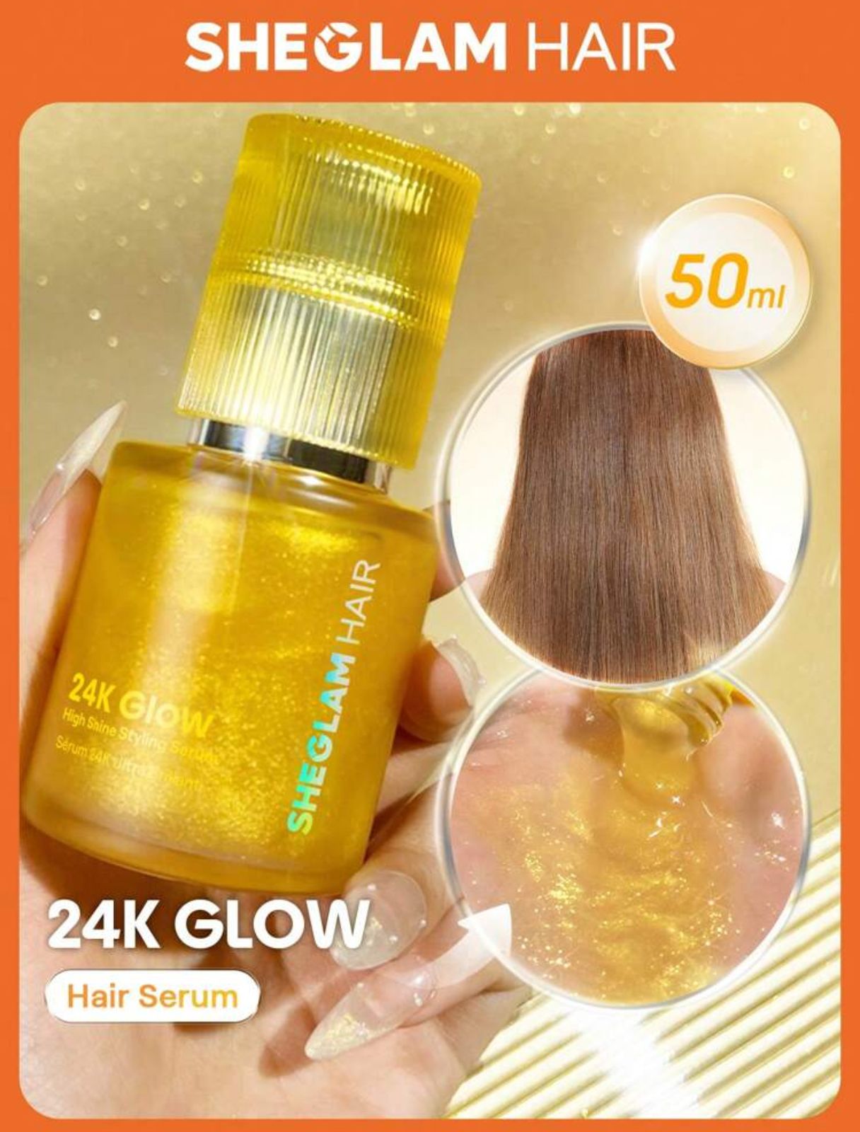 SHEGLAM HAIR 24K Glow High Shine Styling Serum