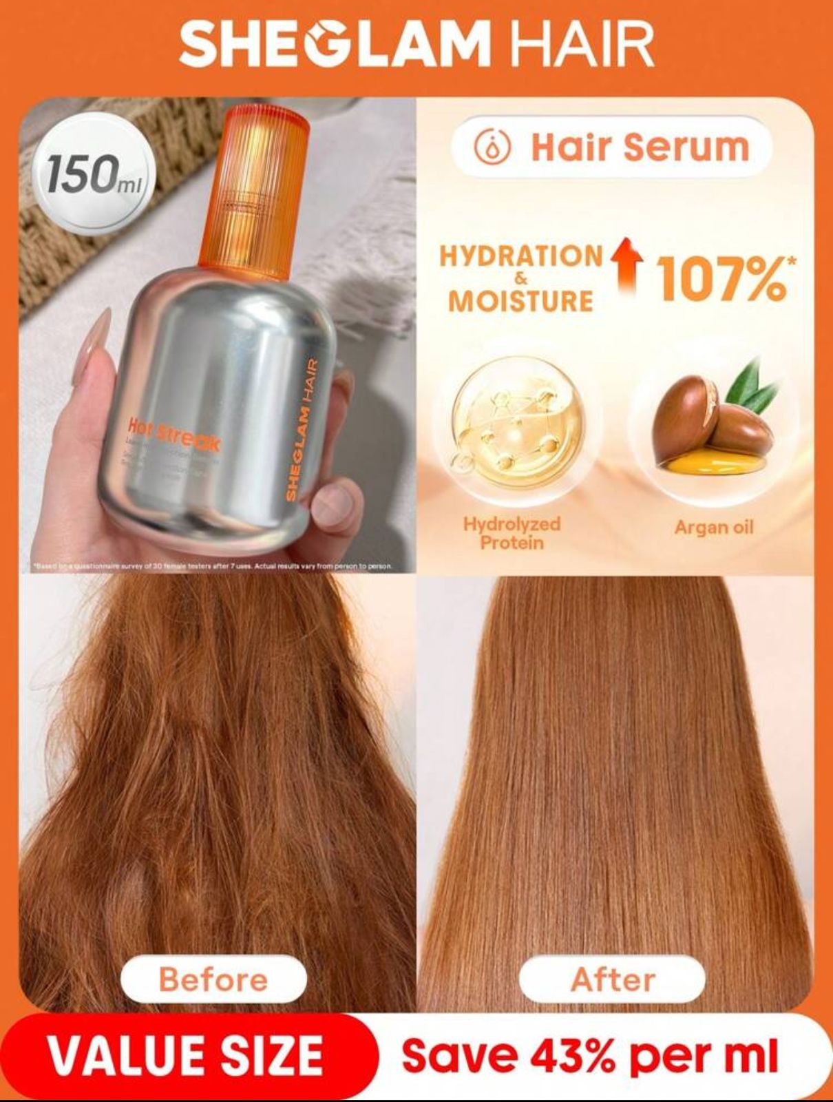 SHEGLAM HAIR Hot Streak Leave-In Protection Serum