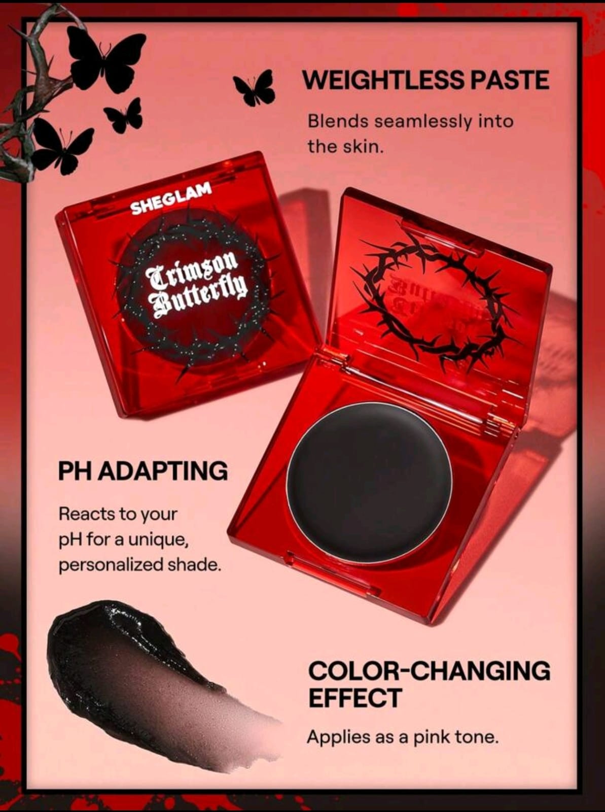 SHEGLAM Bloodline Color Changing Blush Cream Color Changing