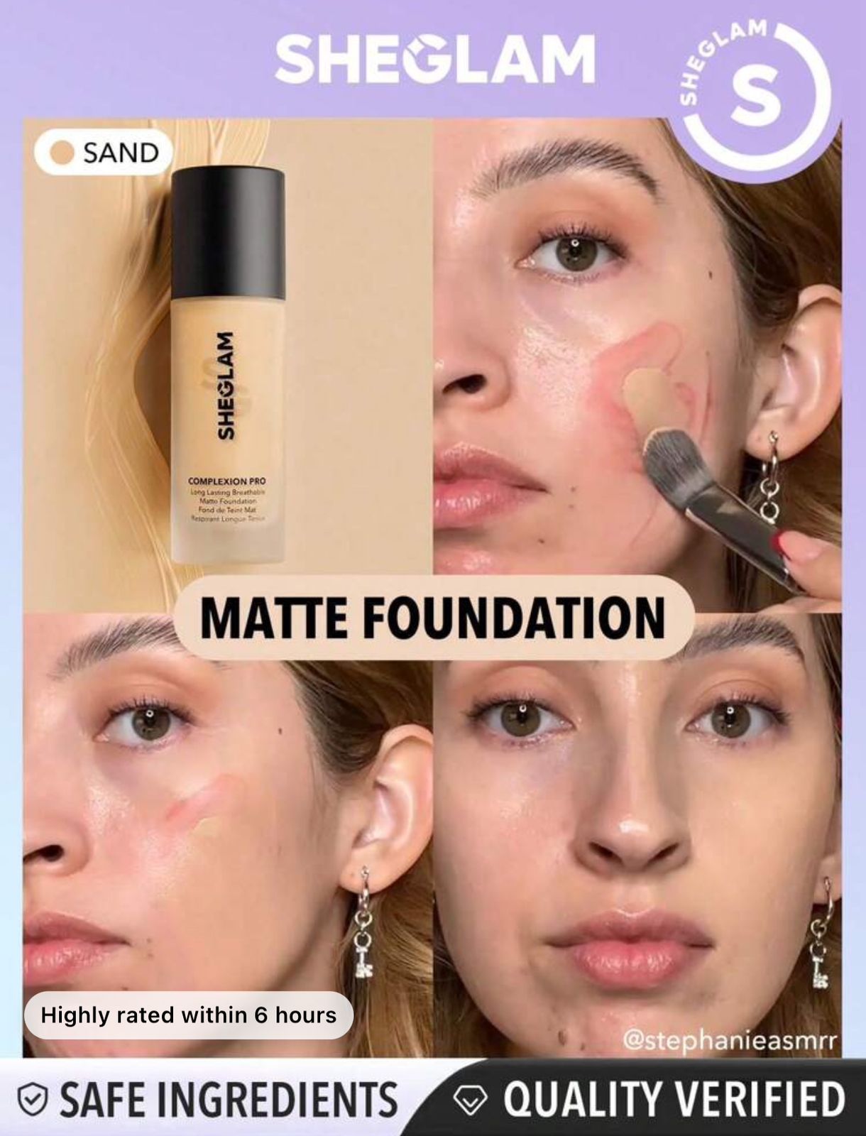 SHEGLAM Complexion Pro Long Lasting Breathable Matte Foundation