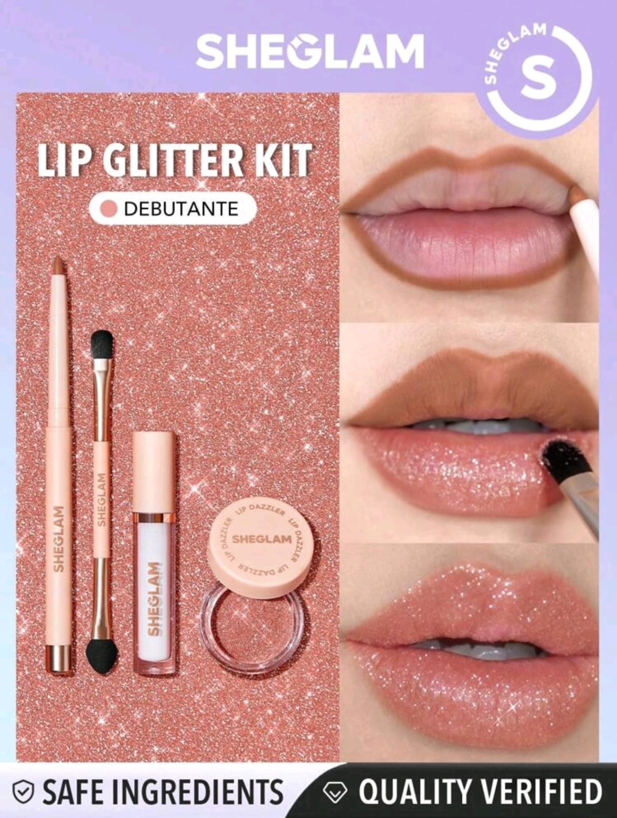 SHEGLAM Lip Dazzler Glitter Kit