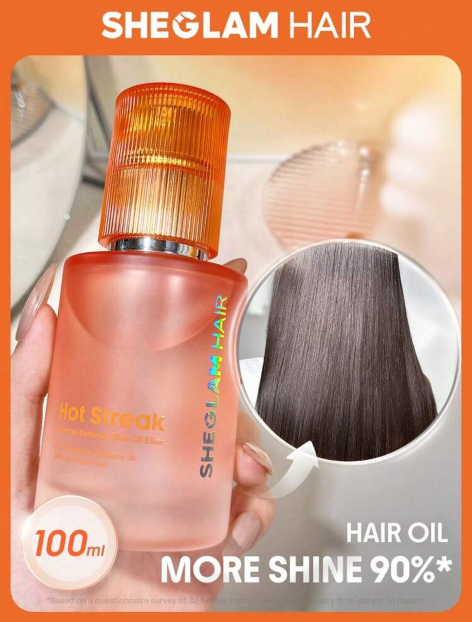 SHEGLAM HAIR Hot Streak Thermal Defense Glow Oil Elixir