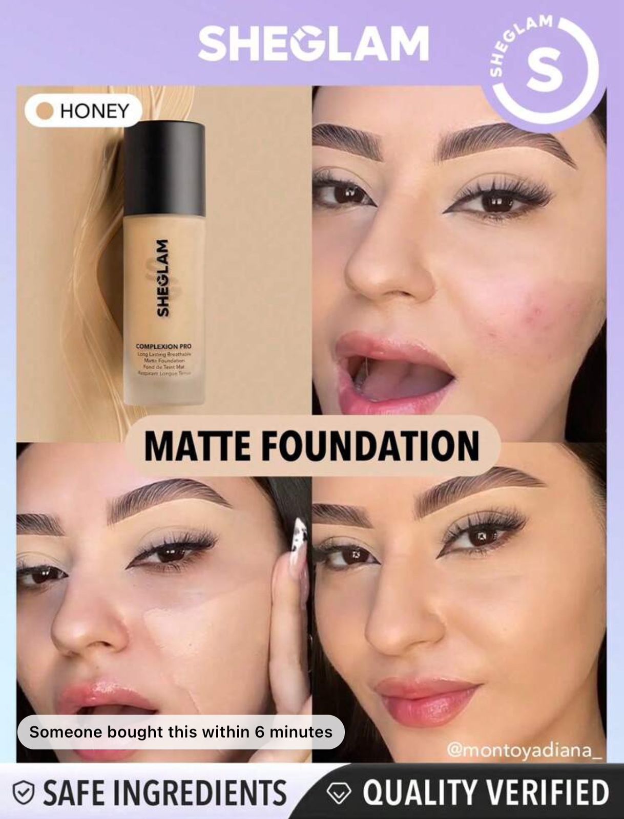 SHEGLAM Complexion Pro Long Lasting Breathable Matte Foundation