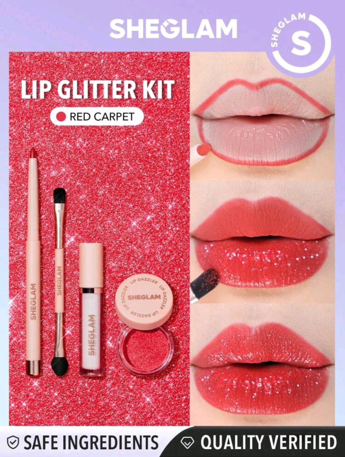 SHEGLAM Lip Dazzler Glitter Kit