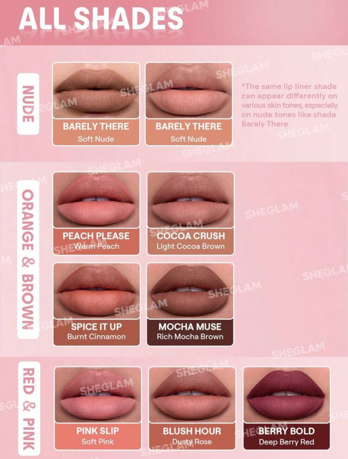 SHEGLAM Bold Booster Plumping Lip Liner