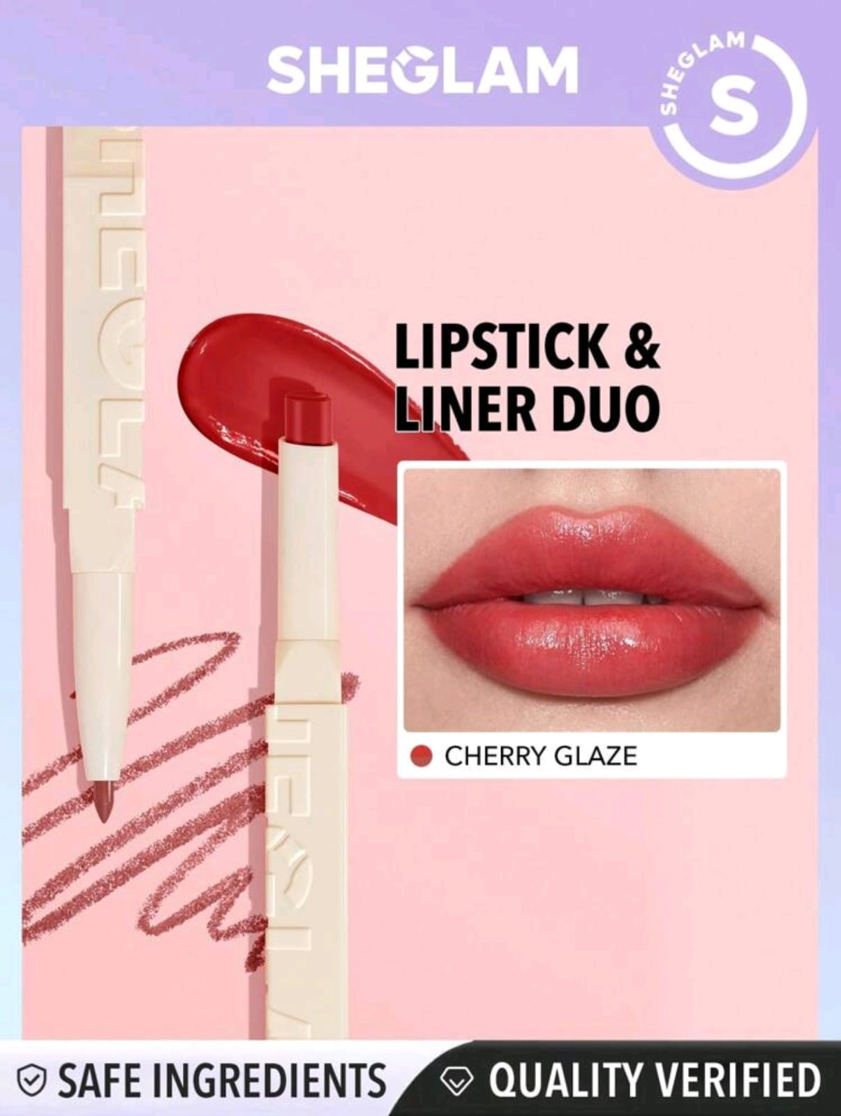 SHEGLAM Glam 101 Sheer Tinted Lipstick & Liner Duo