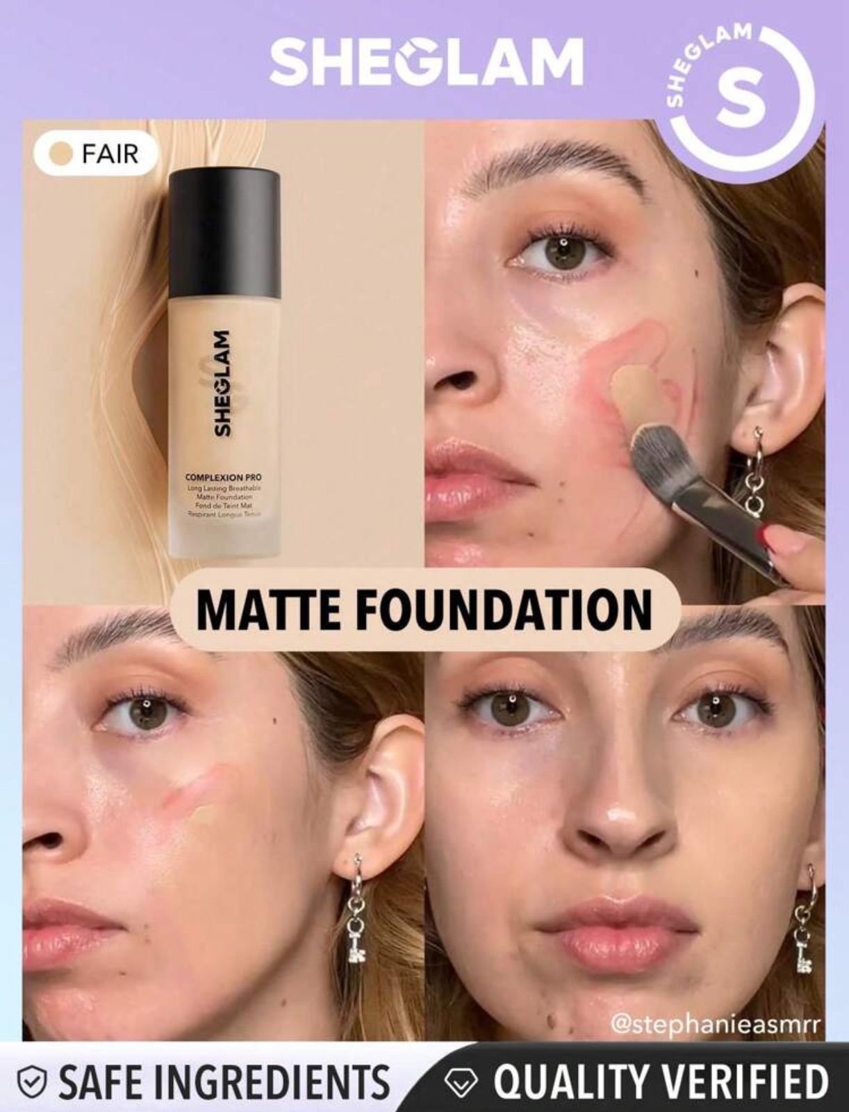SHEGLAM Complexion Pro Long Lasting Breathable Matte Foundation