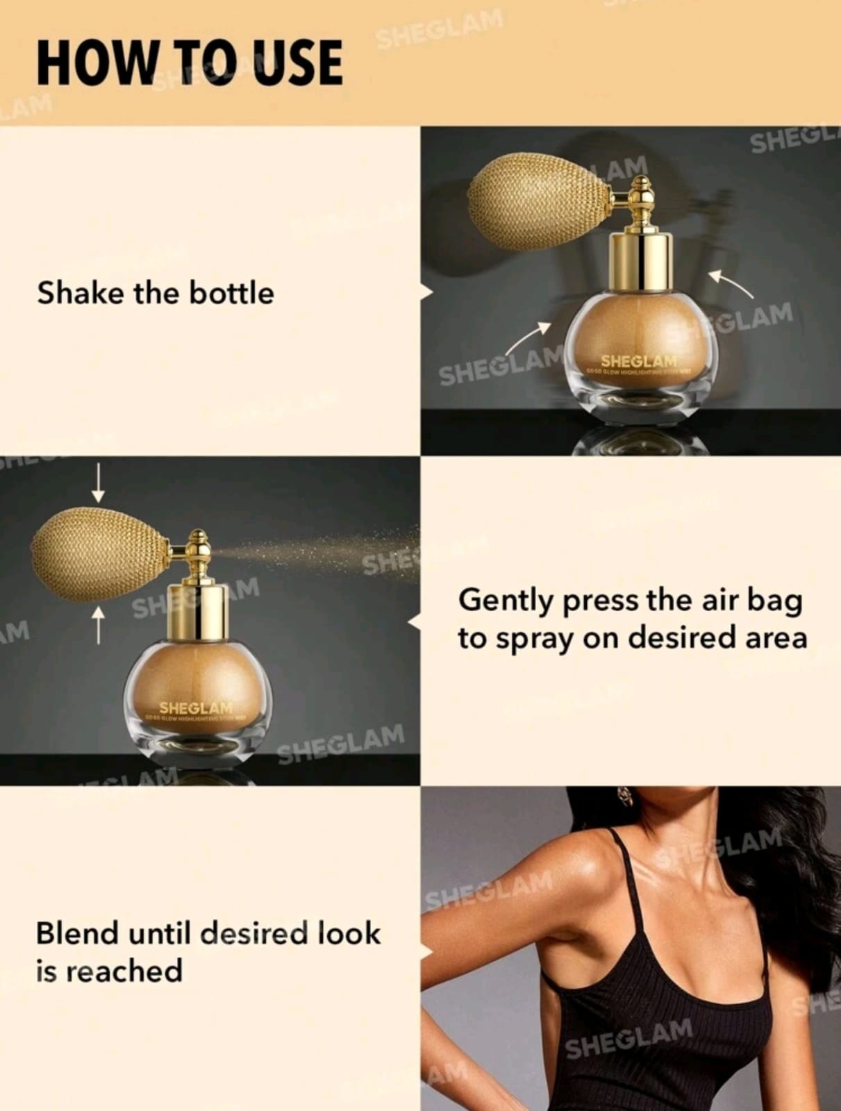 SHEGLAM Go Go Glow Highlighting Body Mist