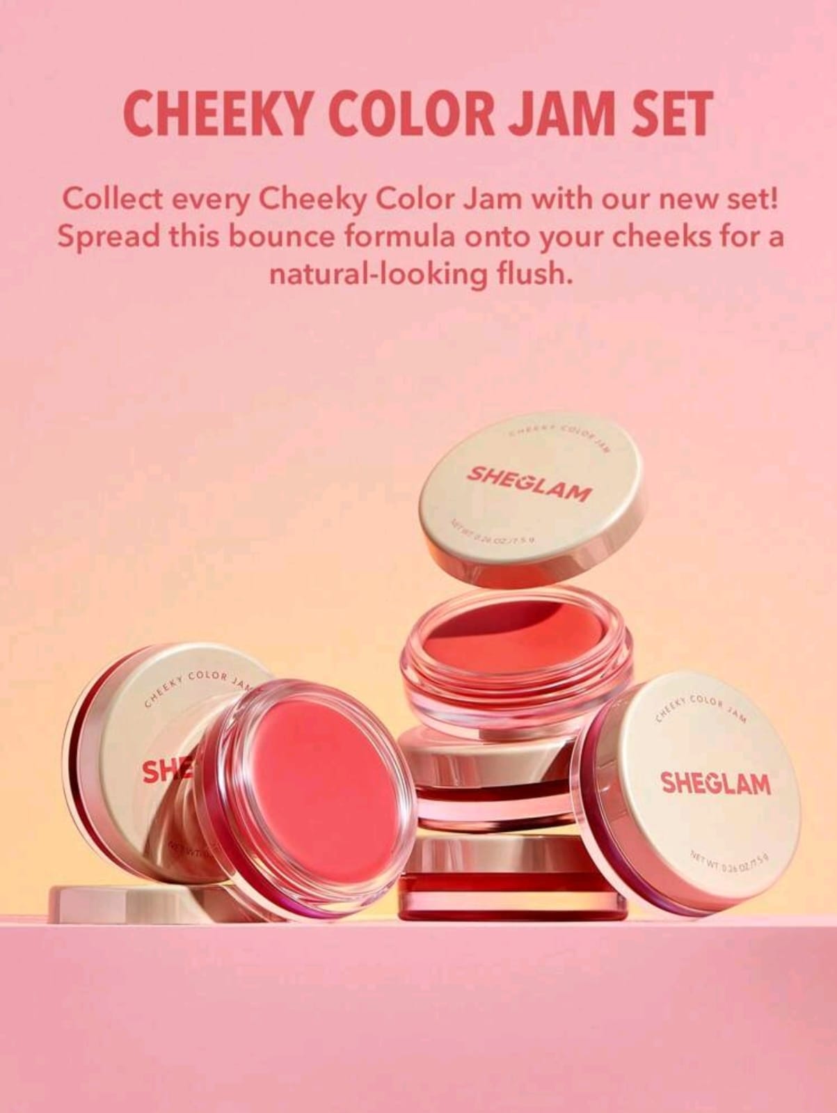 SHEGLAM Cheeky Color Jam 6 Shades Multi-Use Cream Blush Lip Cream Matte