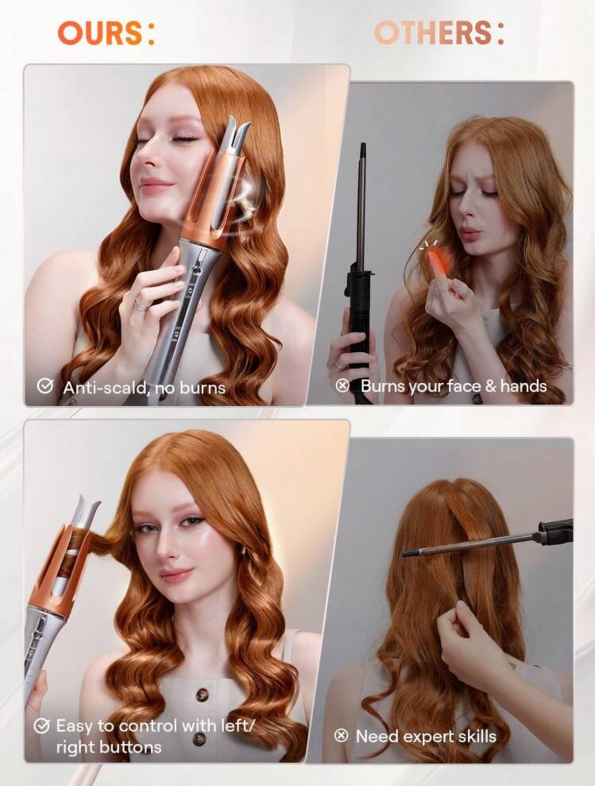 SHEGLAM HAIR It-Curl One-Touch Instant Curler,Automatic Curling Iron,Auto Hair Curler,25mm