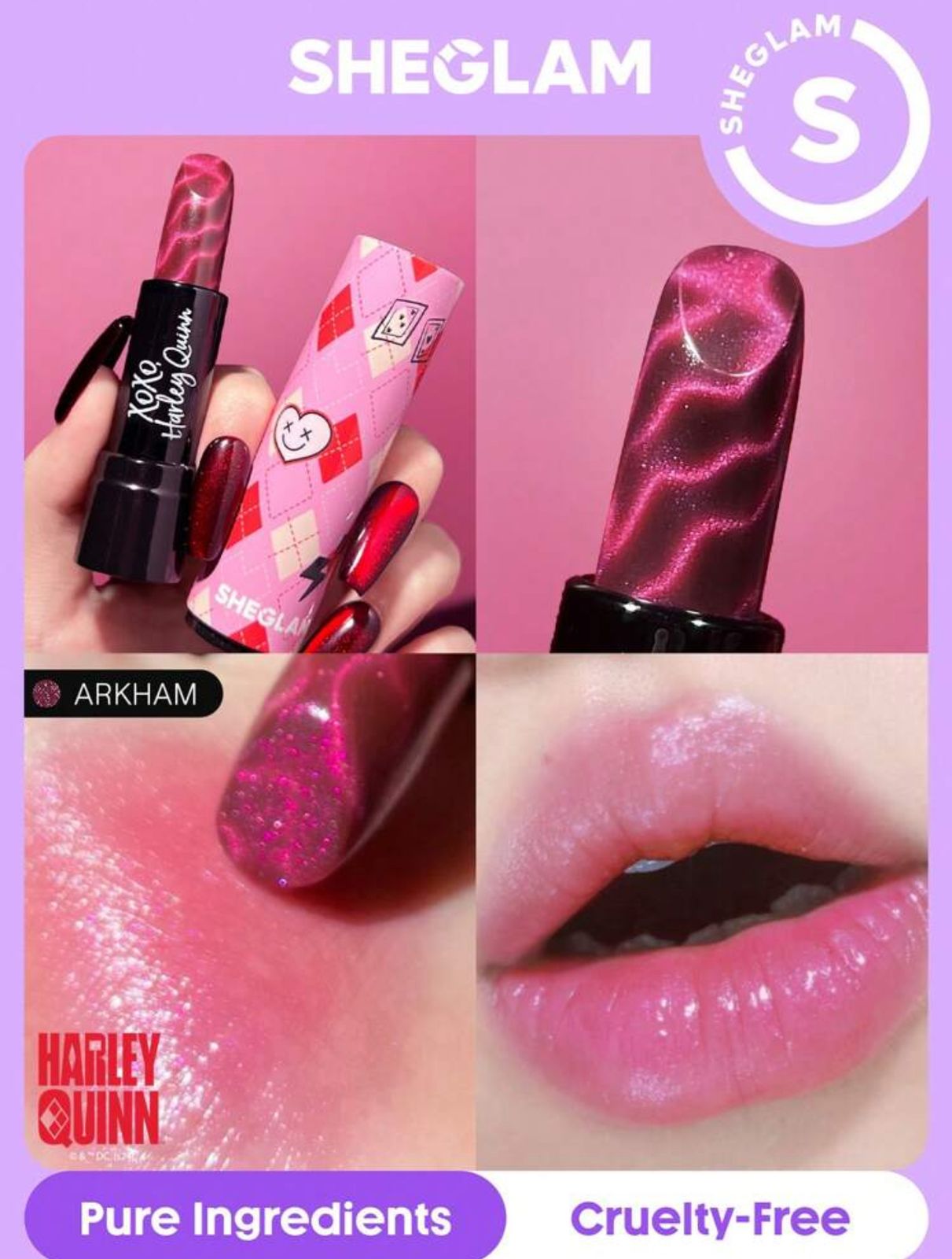 Harley Quinn X SHEGLAM Thrill Seeker Color-Changing Lipstick