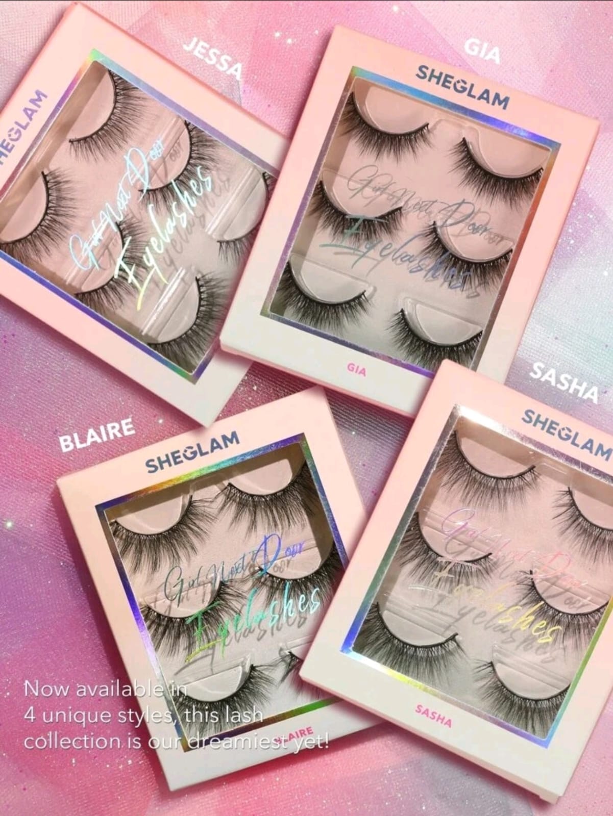 SHEGLAM Girl Next Door Natural False Eyelashes-Gia 3 Pairs