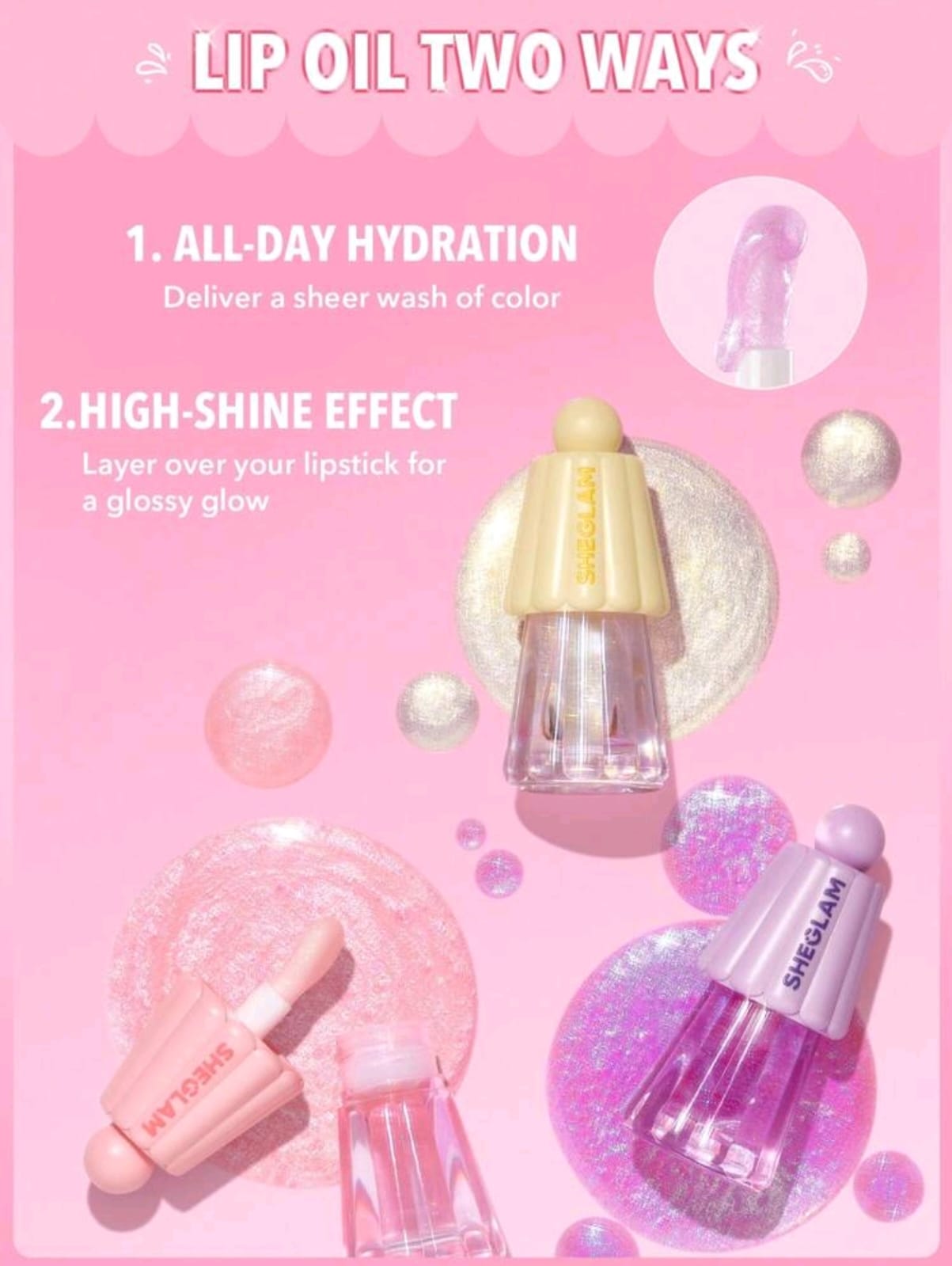 SHEGLAM Jelly Wow Hydrating Lip Oil