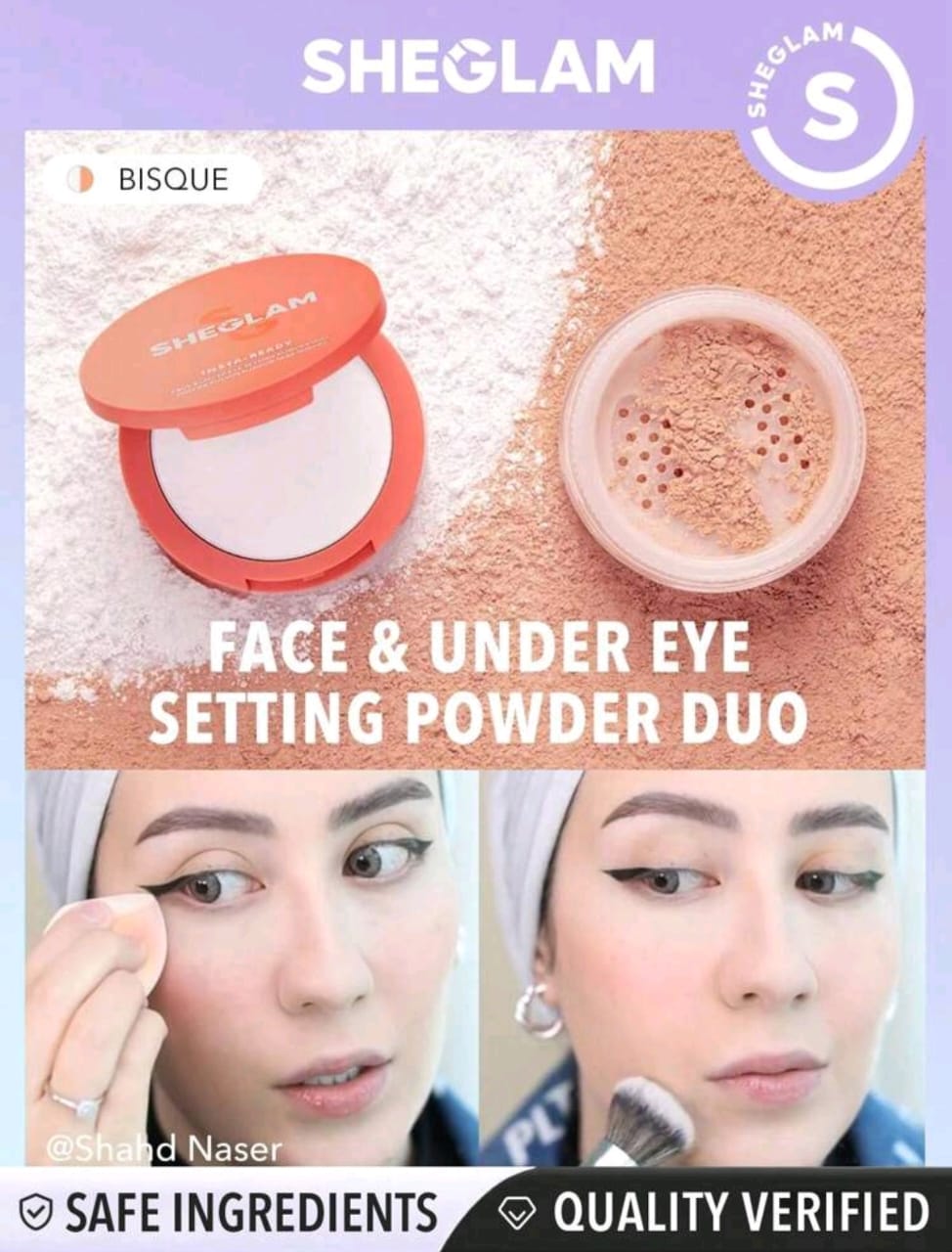 SHEGLAM Insta-Ready Face & Under Eye Setting Powder Duo