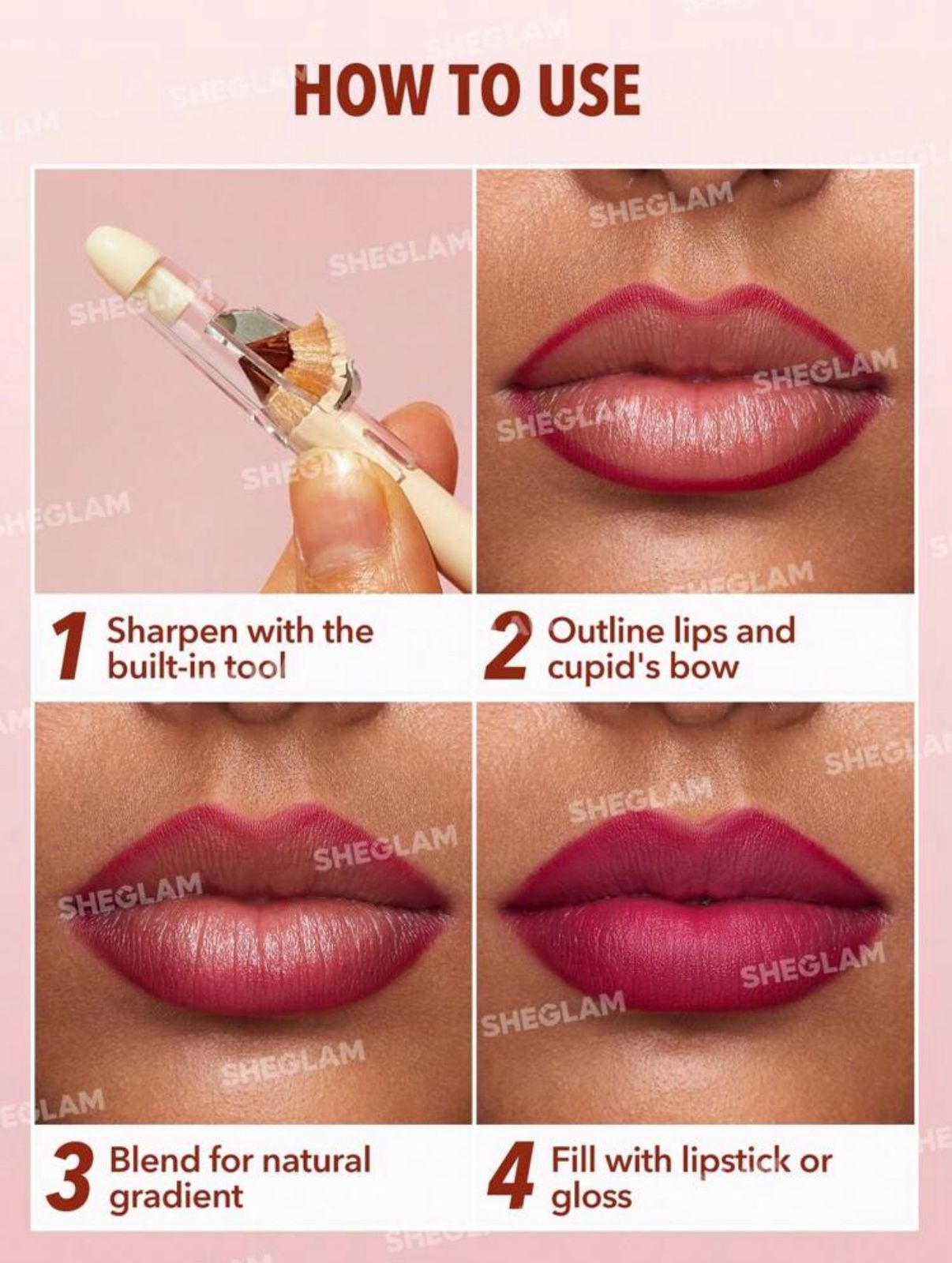 SHEGLAM Lip Facts Lip Liner Creamy