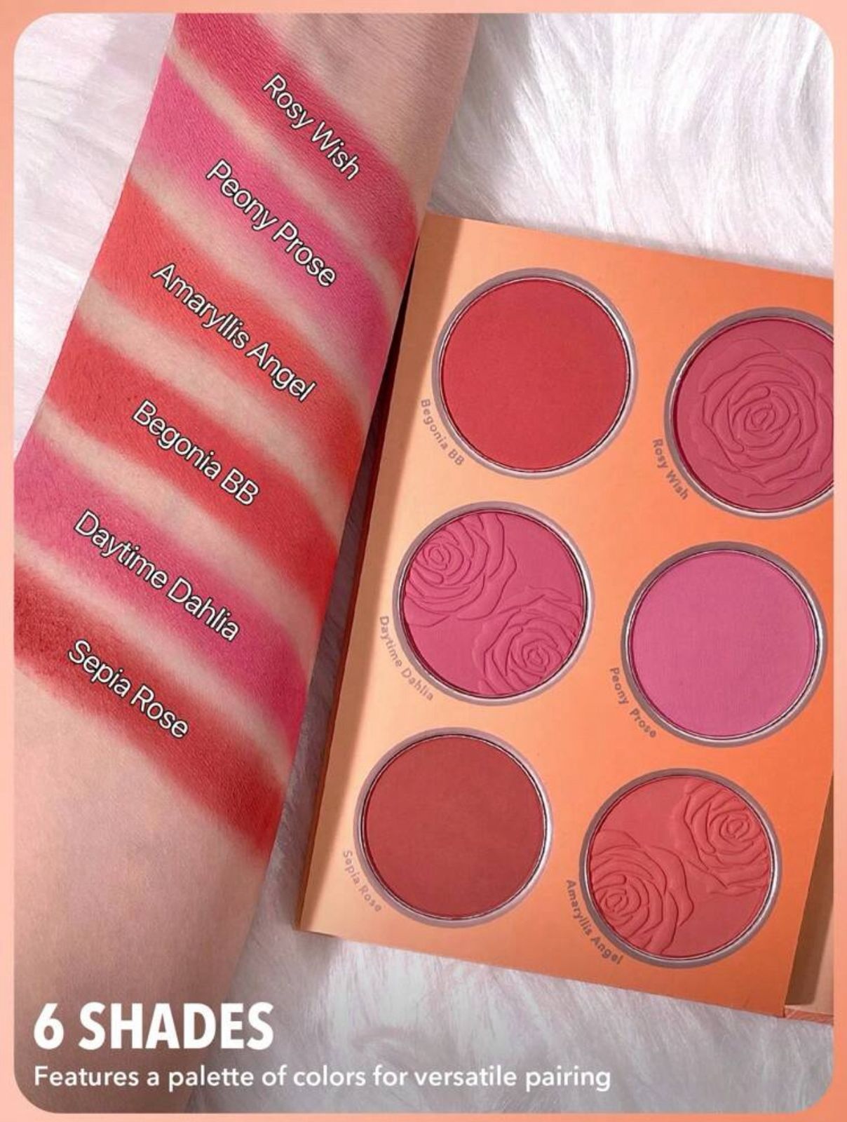 SHEGLAM Floral Flush Blush Palette 6-Color
