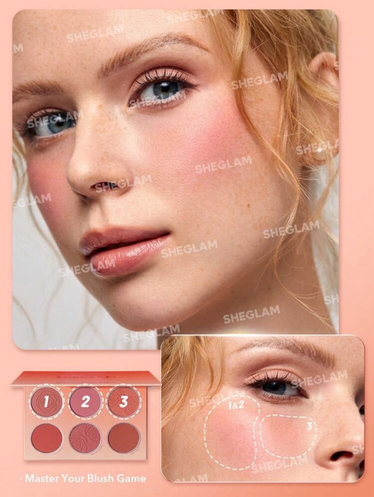 SHEGLAM Floral Flush Blush Palette 6-Color