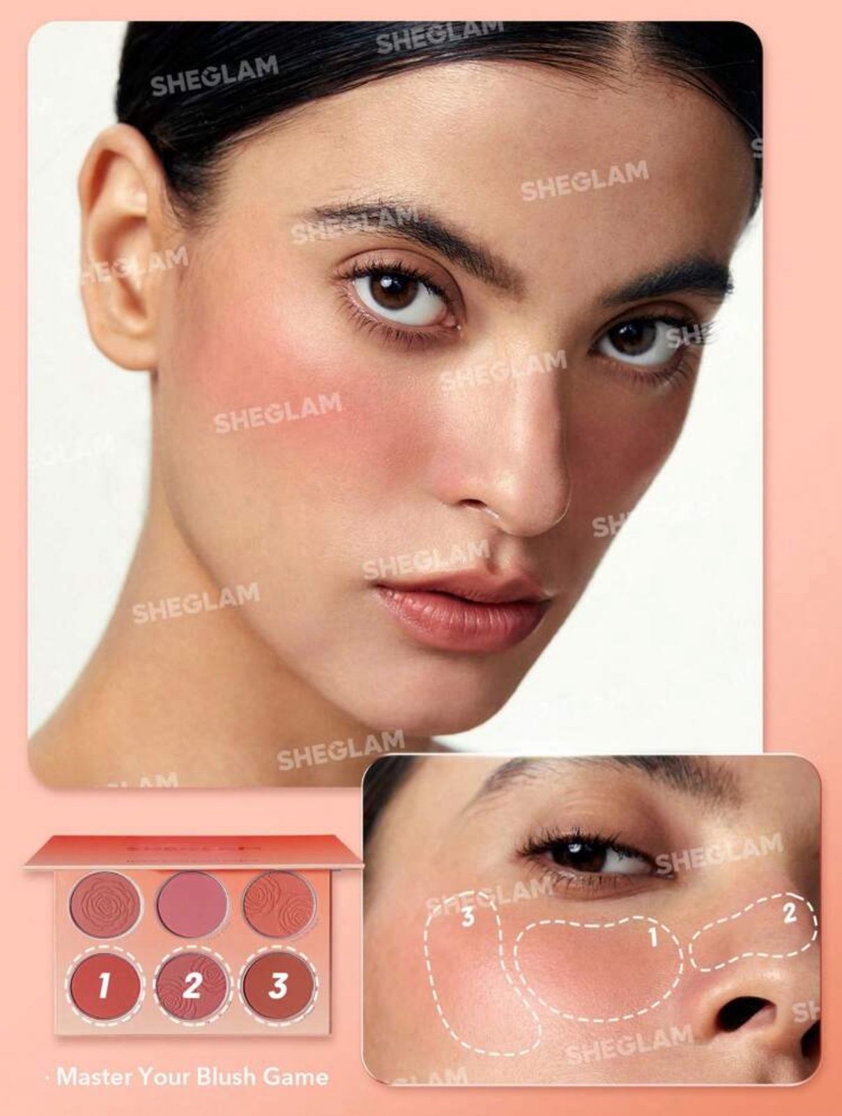 SHEGLAM Floral Flush Blush Palette 6-Color