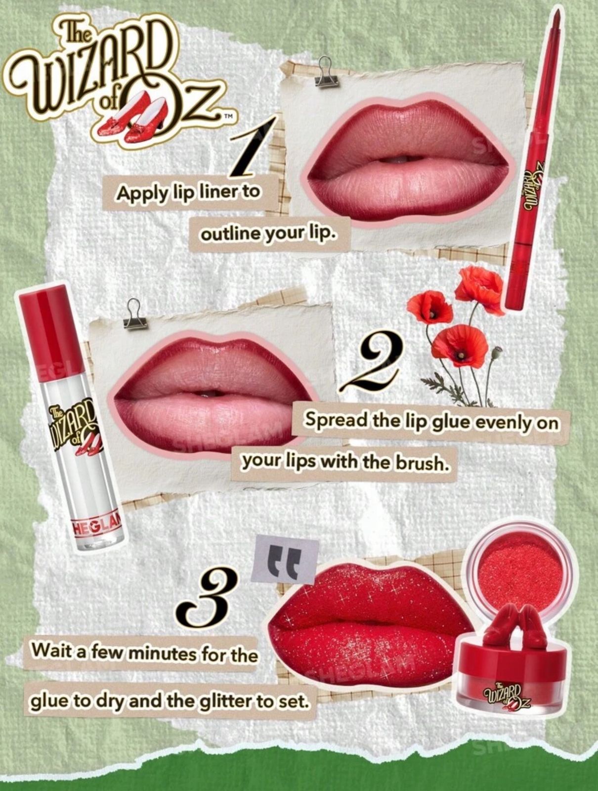 The Wizard of OZ™ | SHEGLAM Ruby Slippers™ Glitter Lip Kit