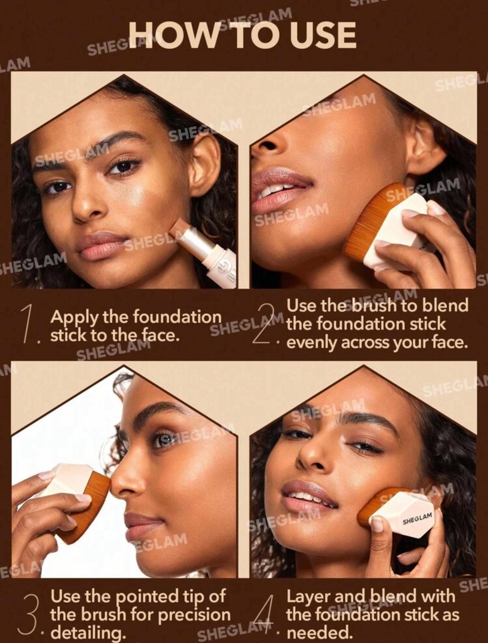 SHEGLAM Skin Magnet Foundation Brush Multi