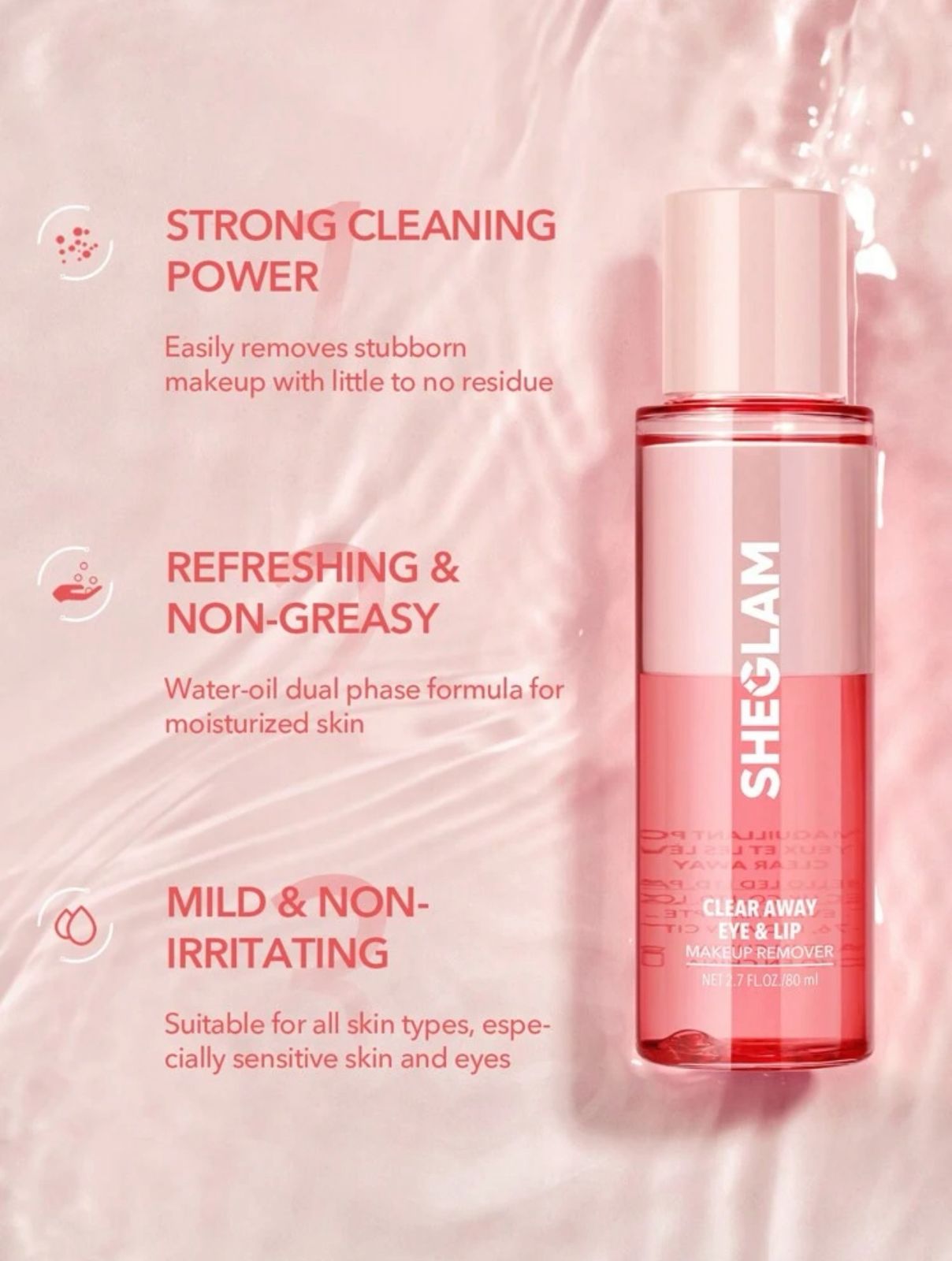 SHEGLAM Clear Away Eye & Lip Makeup Remover Nourishing