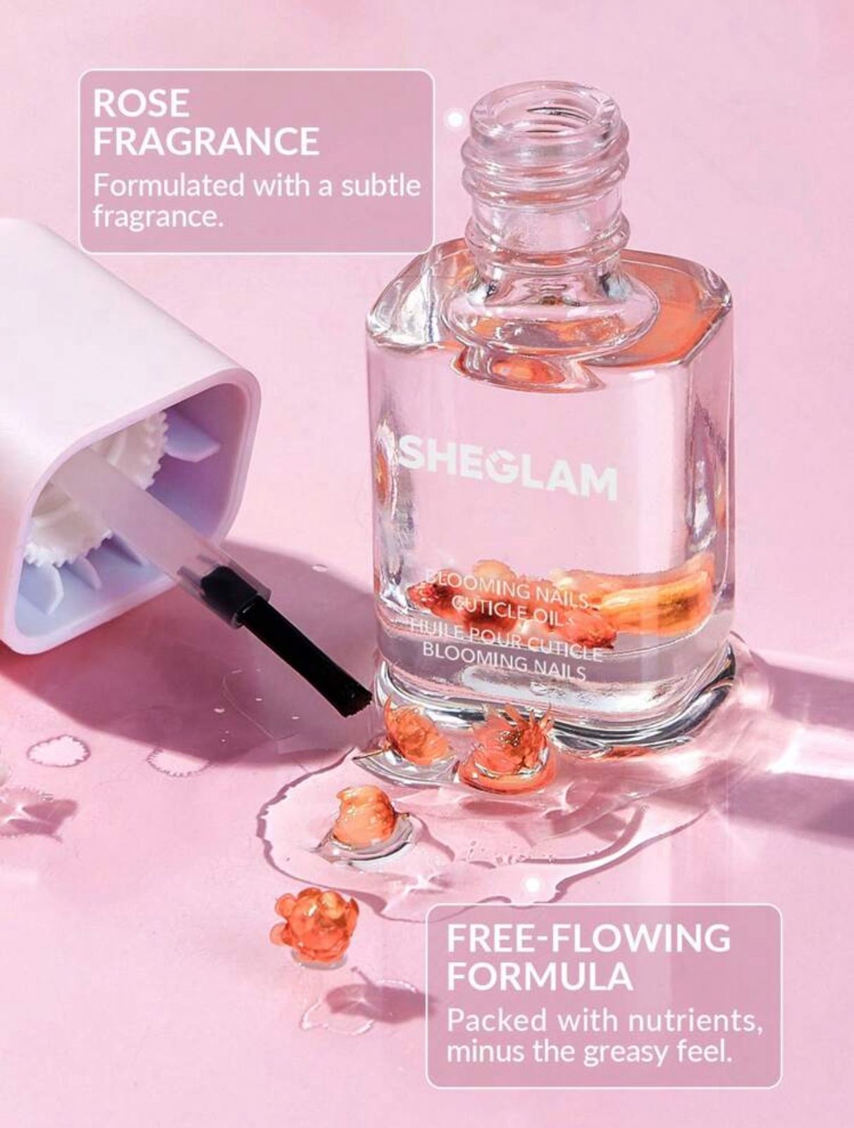 SHEGLAM Blooming Nails Cuticle Oil-Pink 8Ml