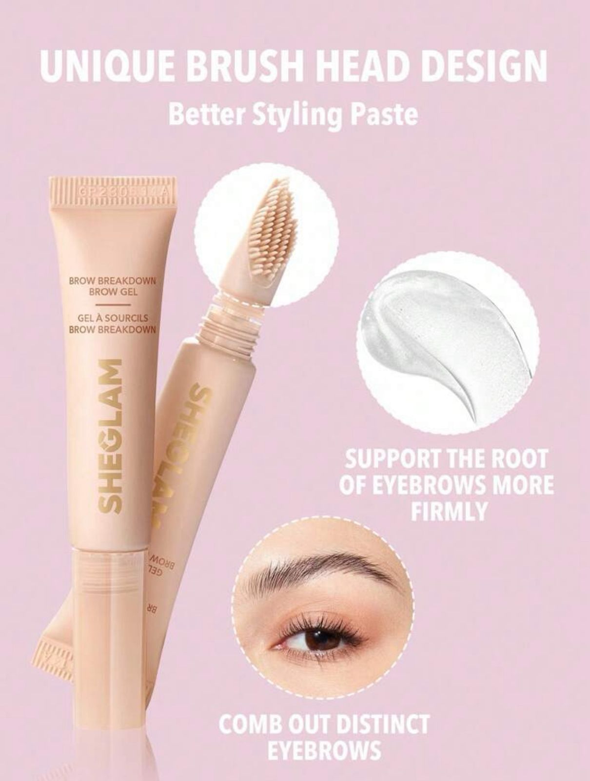 SHEGLAM Brow Breakdown Brow Gel Natural Eyebrow Gel