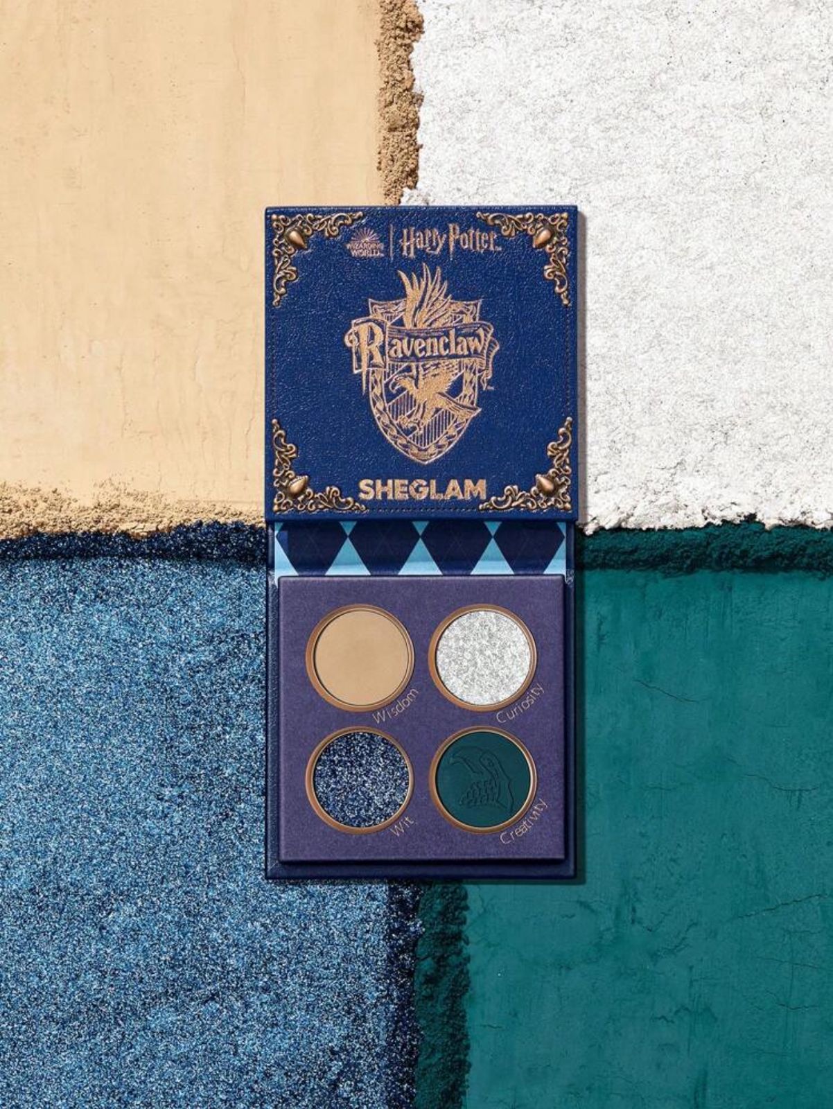 Harry Potter™ X SHEGLAM Ravenclaw™ House Palette 4-Clolor Shimmer Matte Eyeshadow Palette Blue