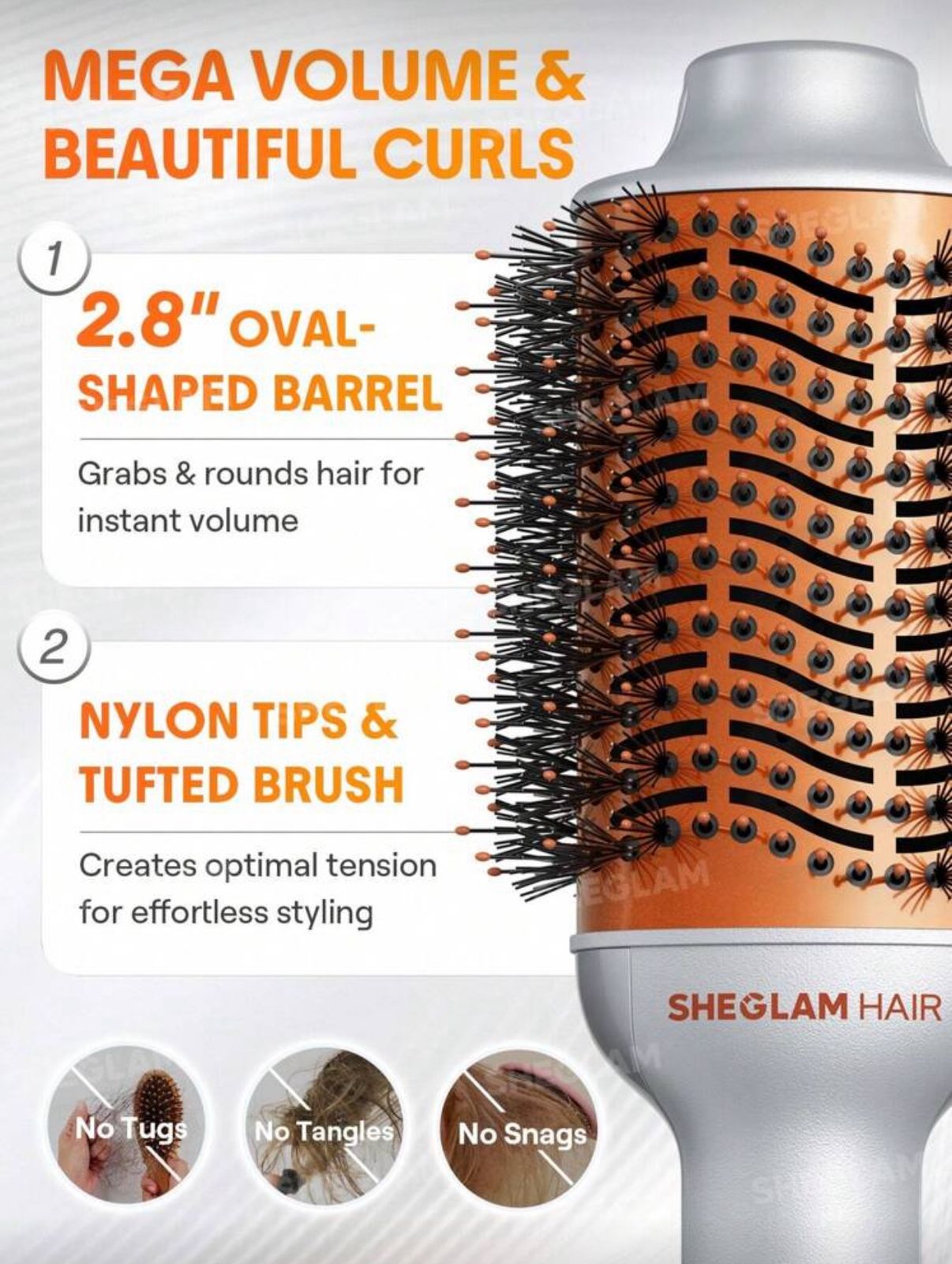 SHEGLAM HAIR Blowout Bliss Volumizing Hot Air Brush,4 In 1