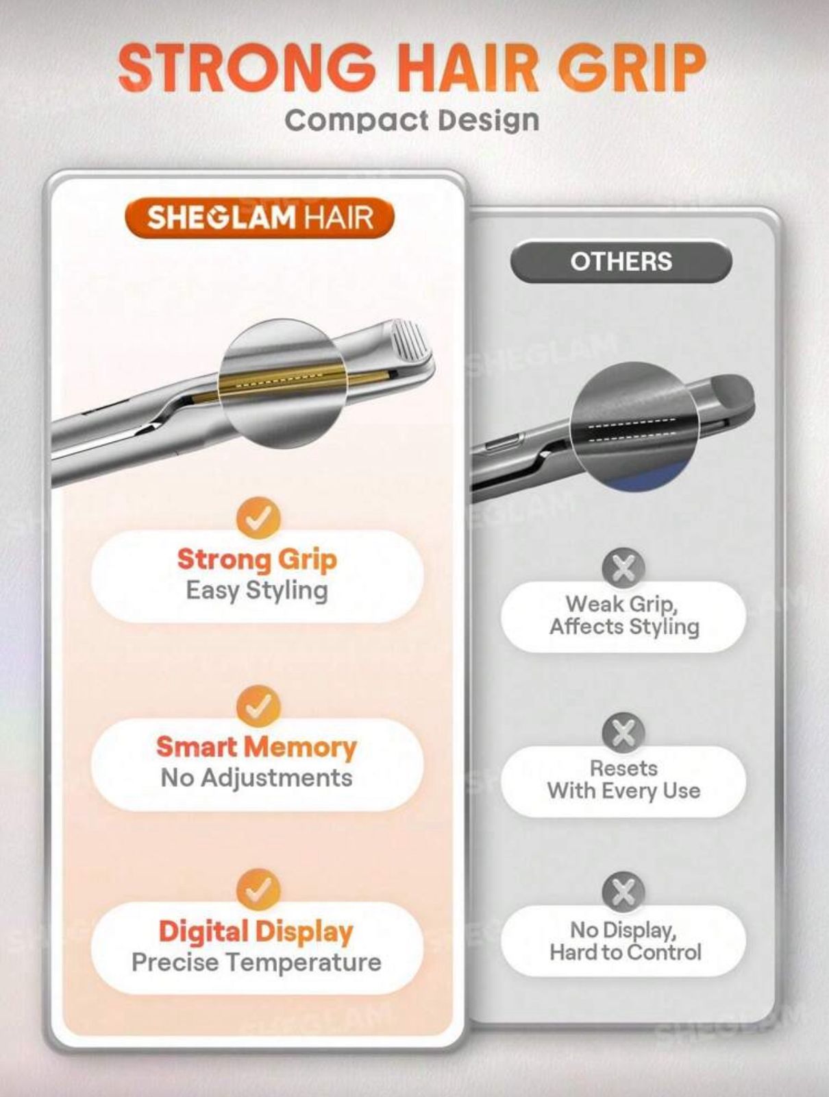 SHEGLAM HAIR Sleek Chic Twist Kiss Flat Iron