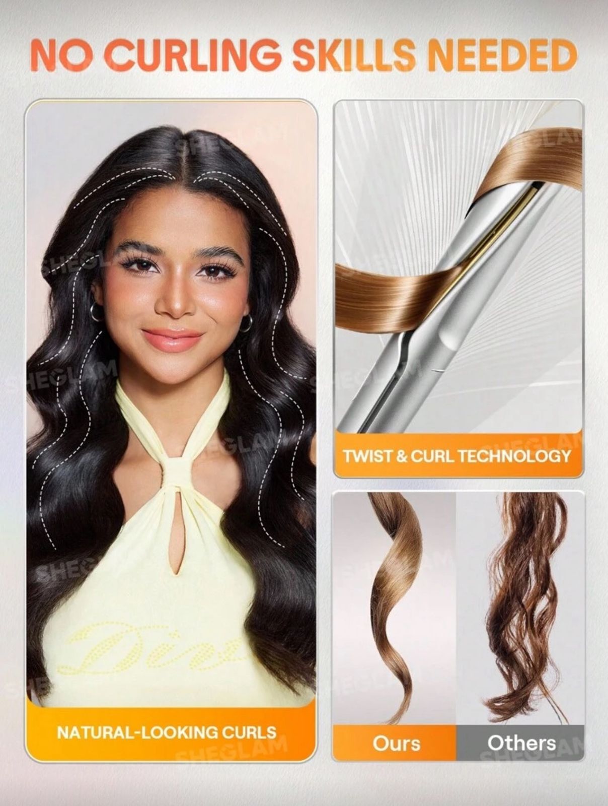 SHEGLAM HAIR Sleek Chic Twist Kiss Flat Iron
