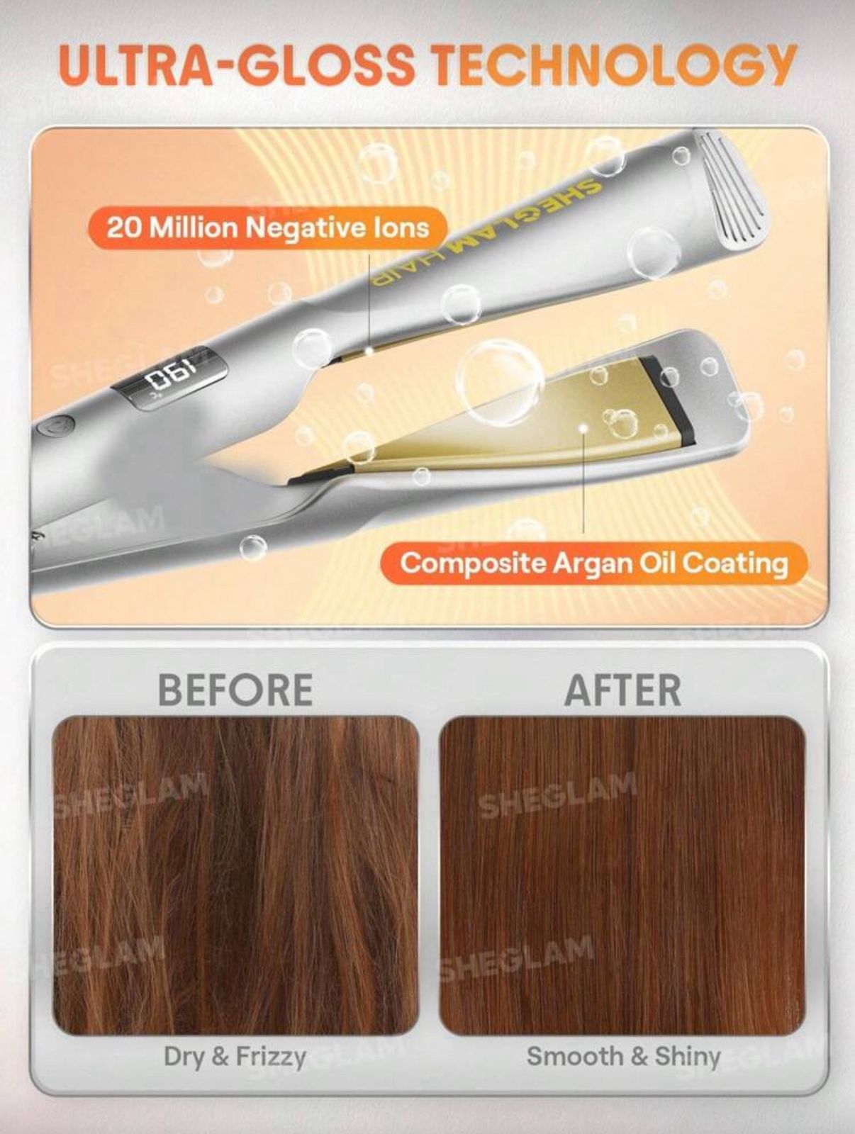SHEGLAM HAIR Sleek Chic Twist Kiss Flat Iron
