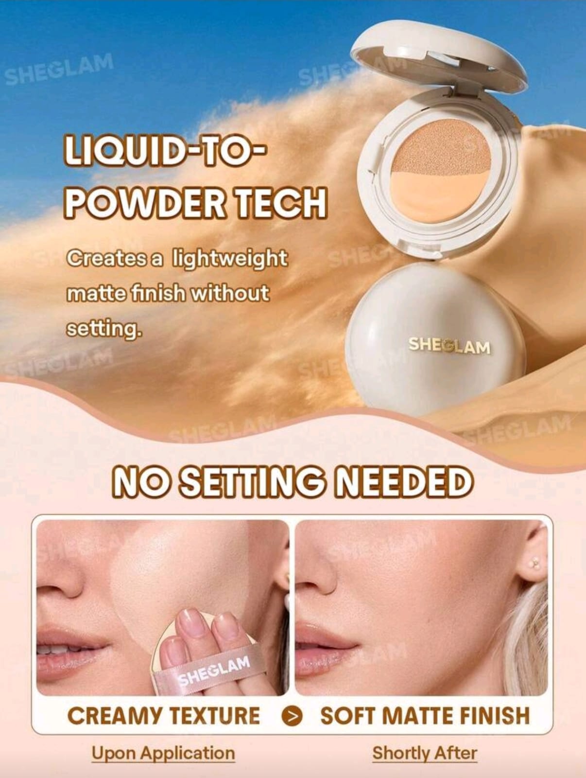 SHEGLAM Lock & Go Long-Lasting Cushion Foundation