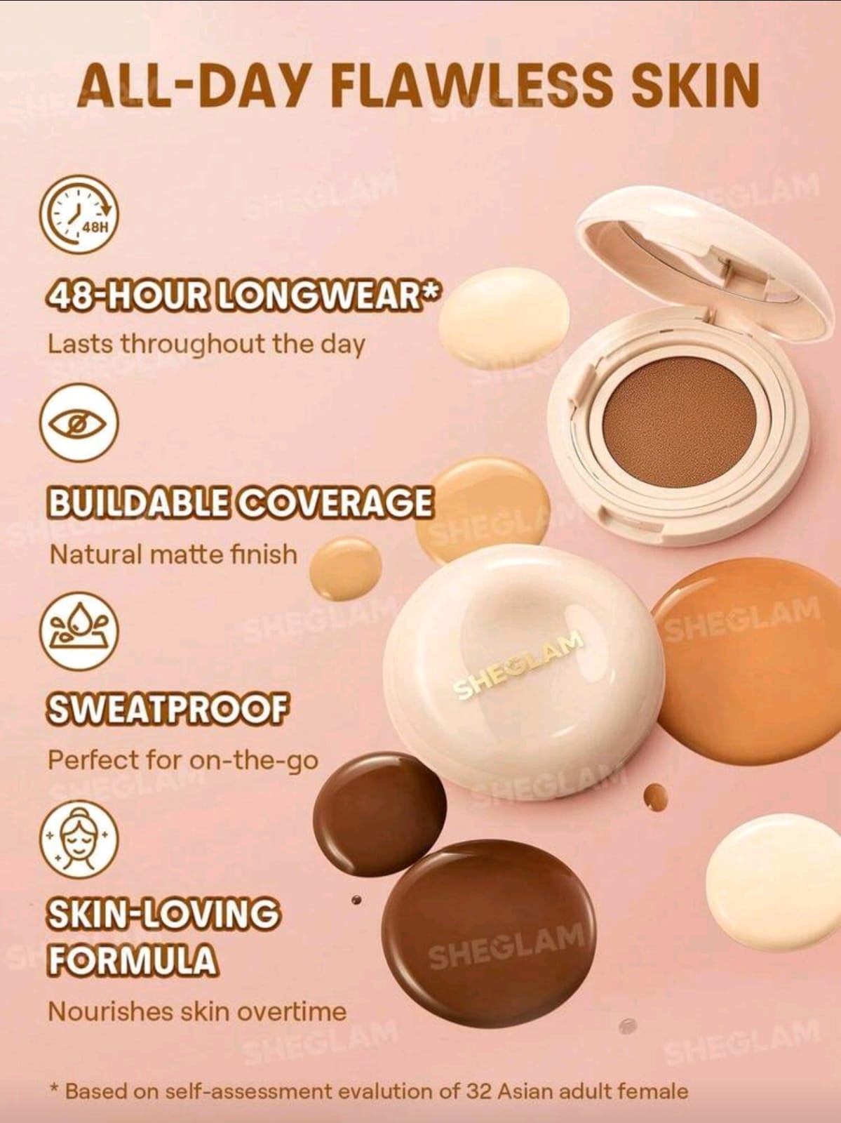 SHEGLAM Lock & Go Long-Lasting Cushion Foundation