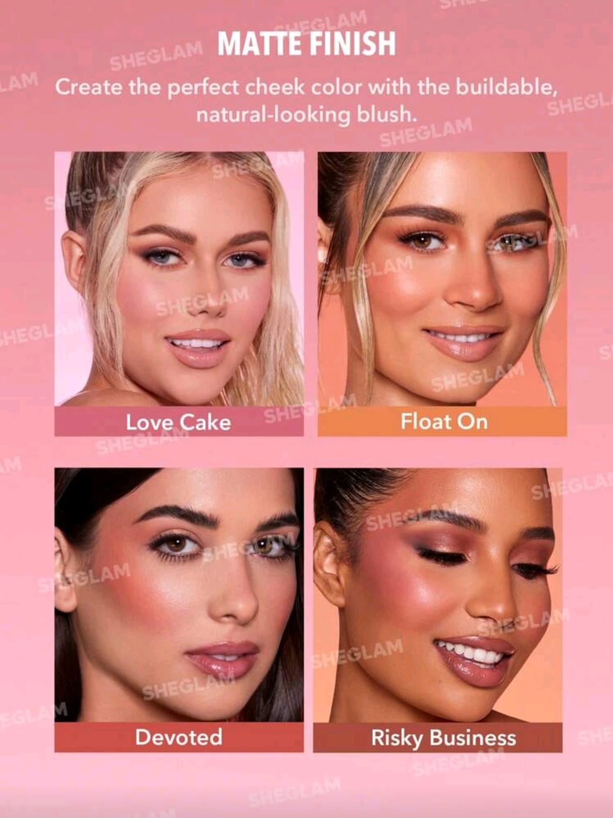 SHEGLAM Color Bloom Shimmer & Matte Collection Blush Set