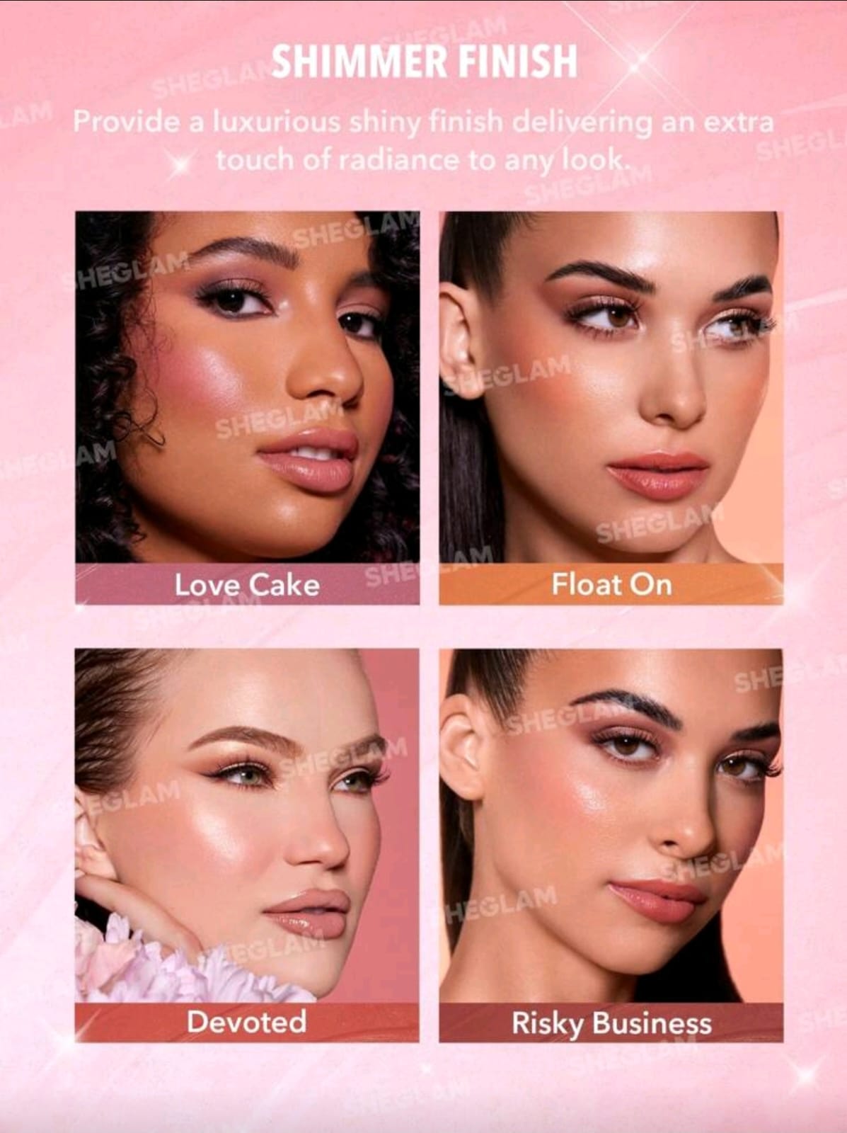 SHEGLAM Color Bloom Shimmer & Matte Collection Blush Set