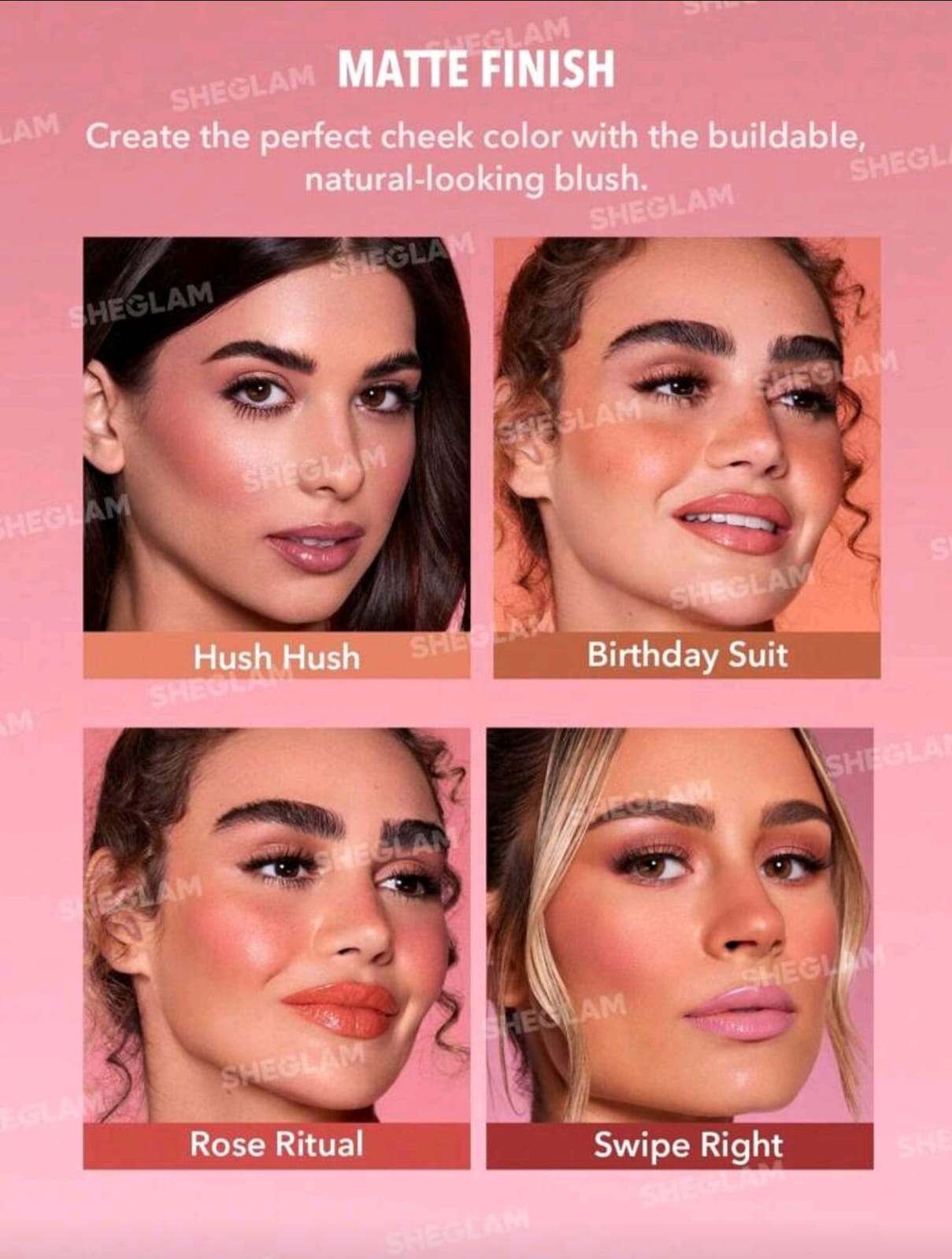 SHEGLAM Color Bloom Shimmer & Matte Collection Blush Set