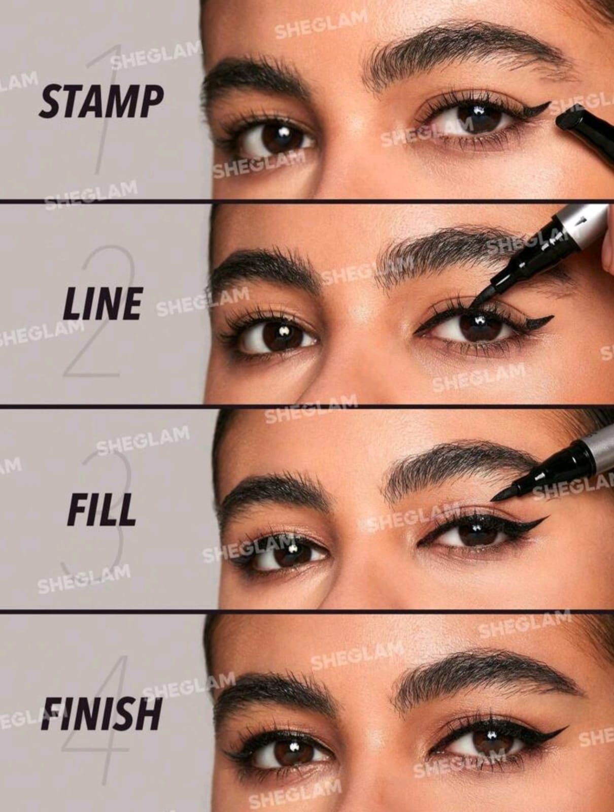 SHEGLAM Wing It Waterproof Liner Duo-Black 2 In 1 Waterproof Liquid Eyeliner