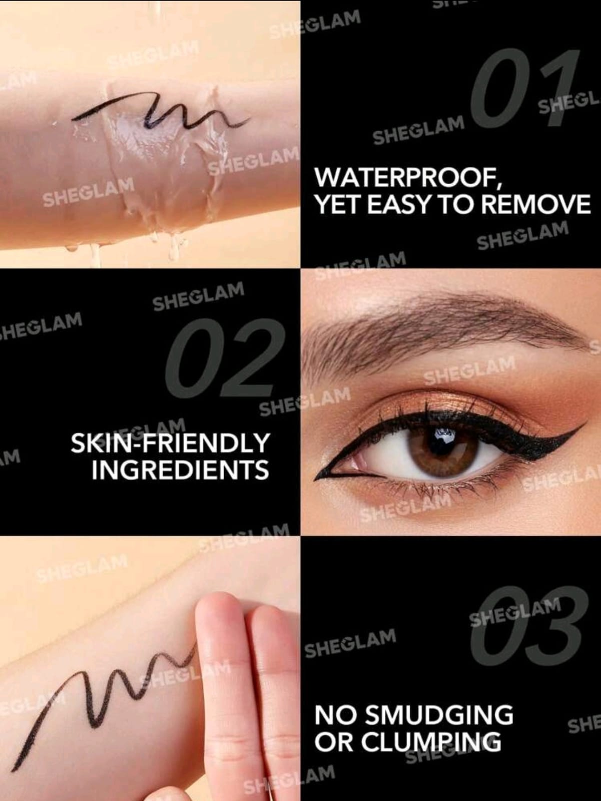 SHEGLAM Eye Affinity Waterproof Eyeliner Sweat-Proof Matte Eyeliner