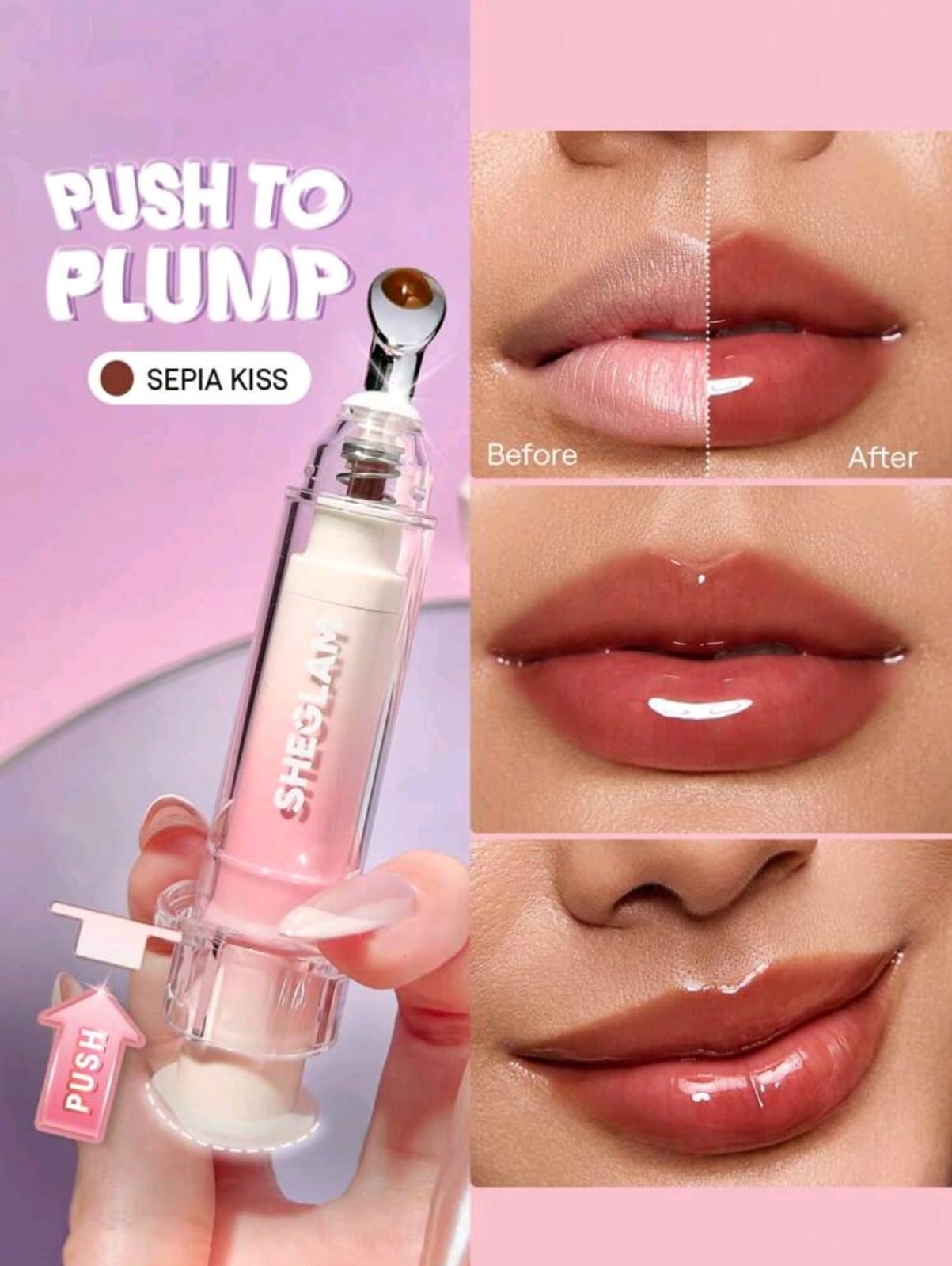 SHEGLAM Booster Shine Plumping Lip Gloss