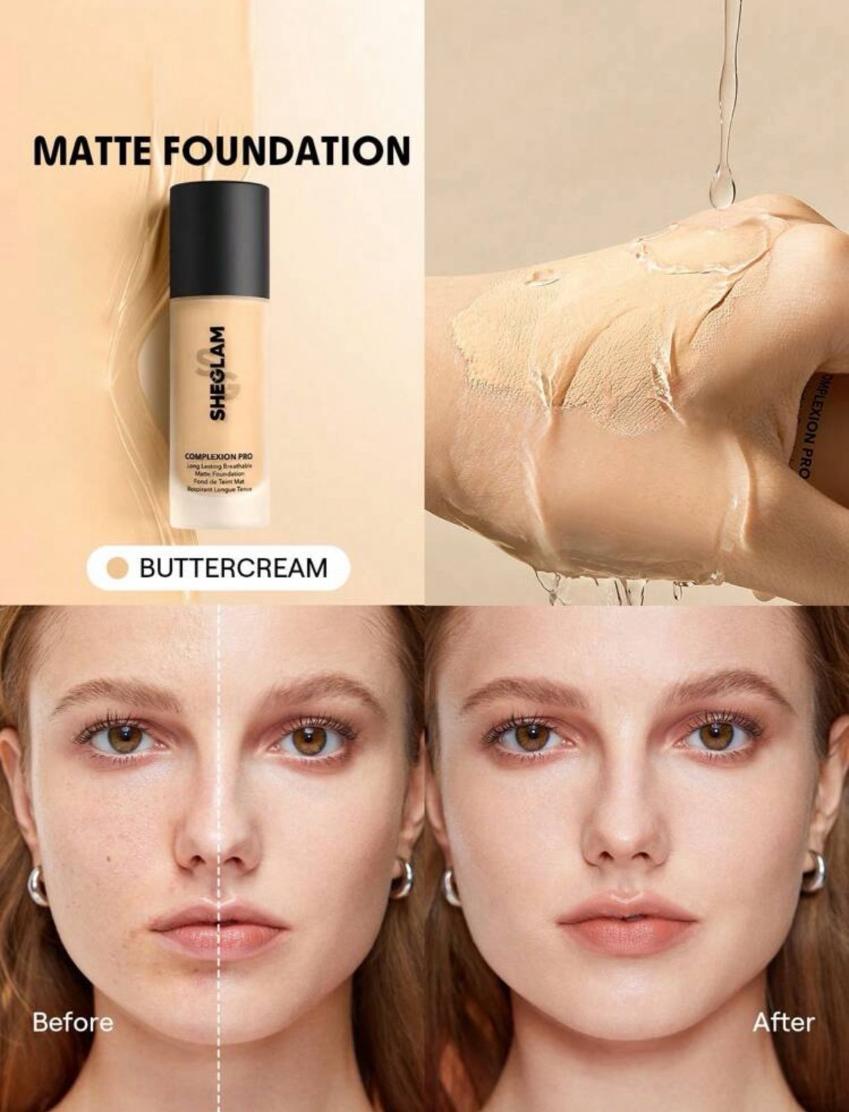 SHEGLAM Complexion Pro Long Lasting Breathable Matte Foundation