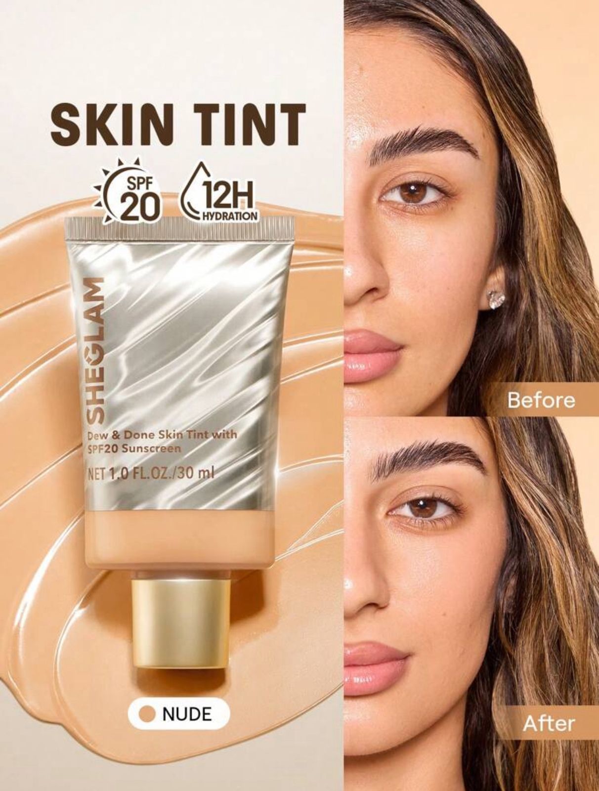 SHEGLAM Dew & Done Skin Tint With Spf20